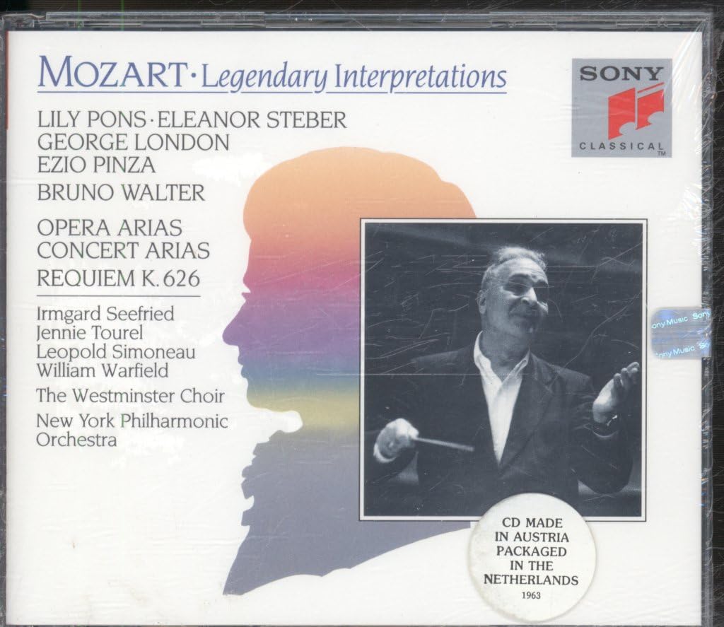 Legendary Interpretations Mozart: Opera Aria, Concert Arias, Requiem K. 626. Pons, Steber, London, Pinza. Music