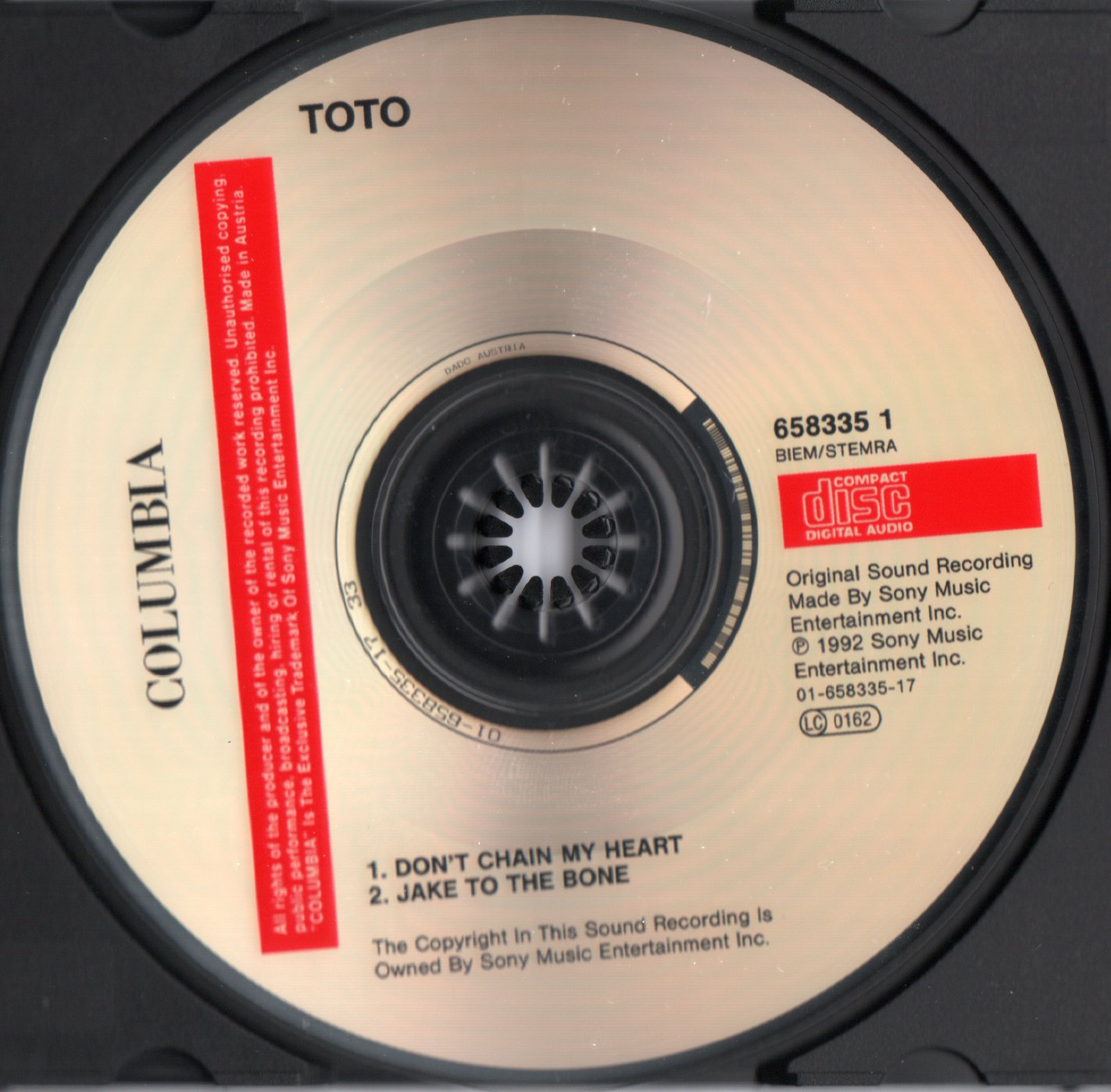 Don't chain my heart/Jake to the bone (1992) Music