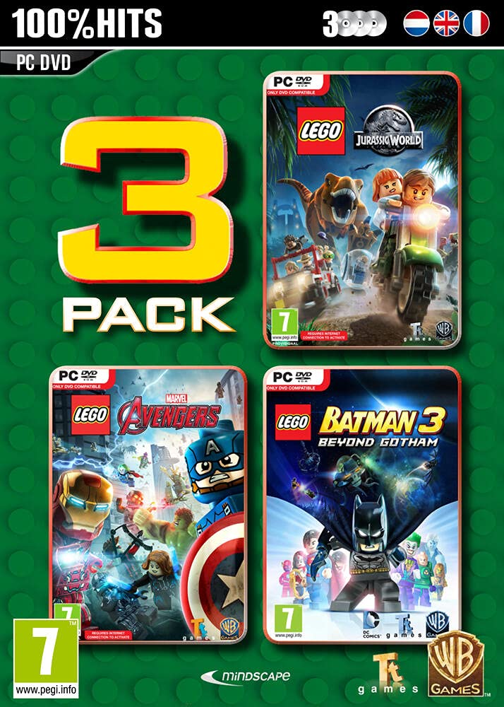 Lego Box: Jurassic World + Marvel Avengers + Batman 3 PC