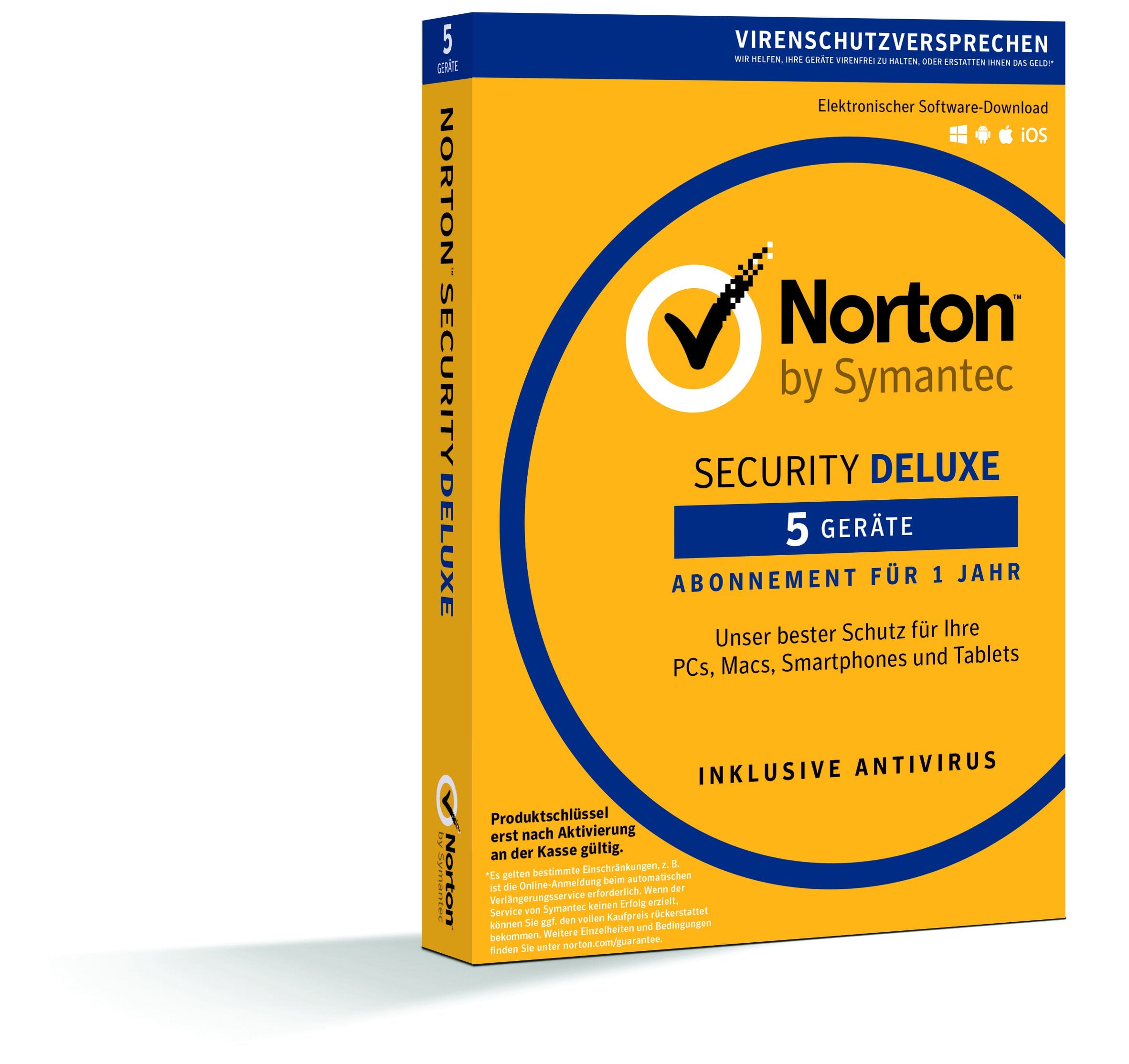 Norton Security Deluxe 2018 | 5 Geräte | 1 Jahr | PC/Mac/iOS/Android | Download Other software