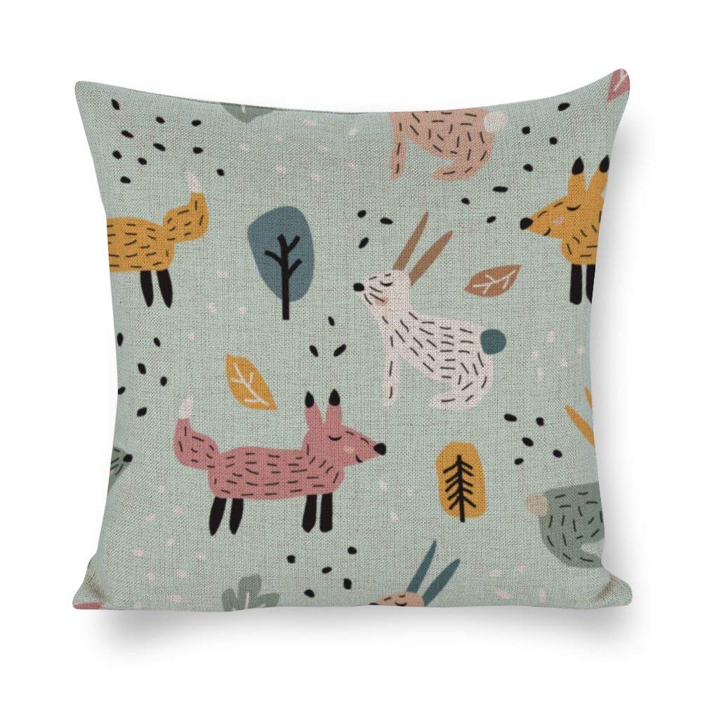 Mooie kerstboom en Kerstman Vrolijk Kerstmis Serie Katoen Linnen Vierkant Thuis Decoratieve Gooi Kussensloop Kussensloop Voor Bank - 16 x 16 inch cd