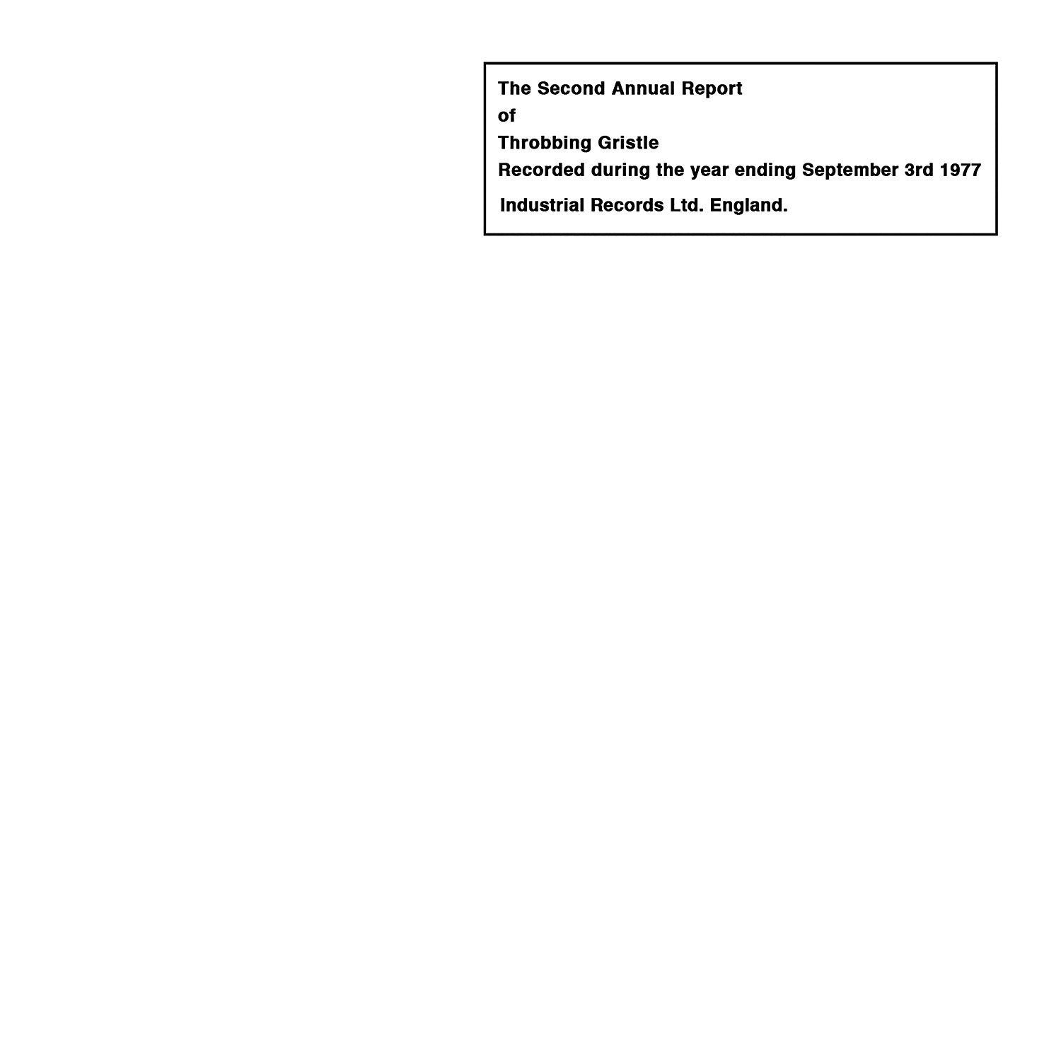 The Second Annual Report Of Throbbing Gristle/2CD Metal & Hardrock