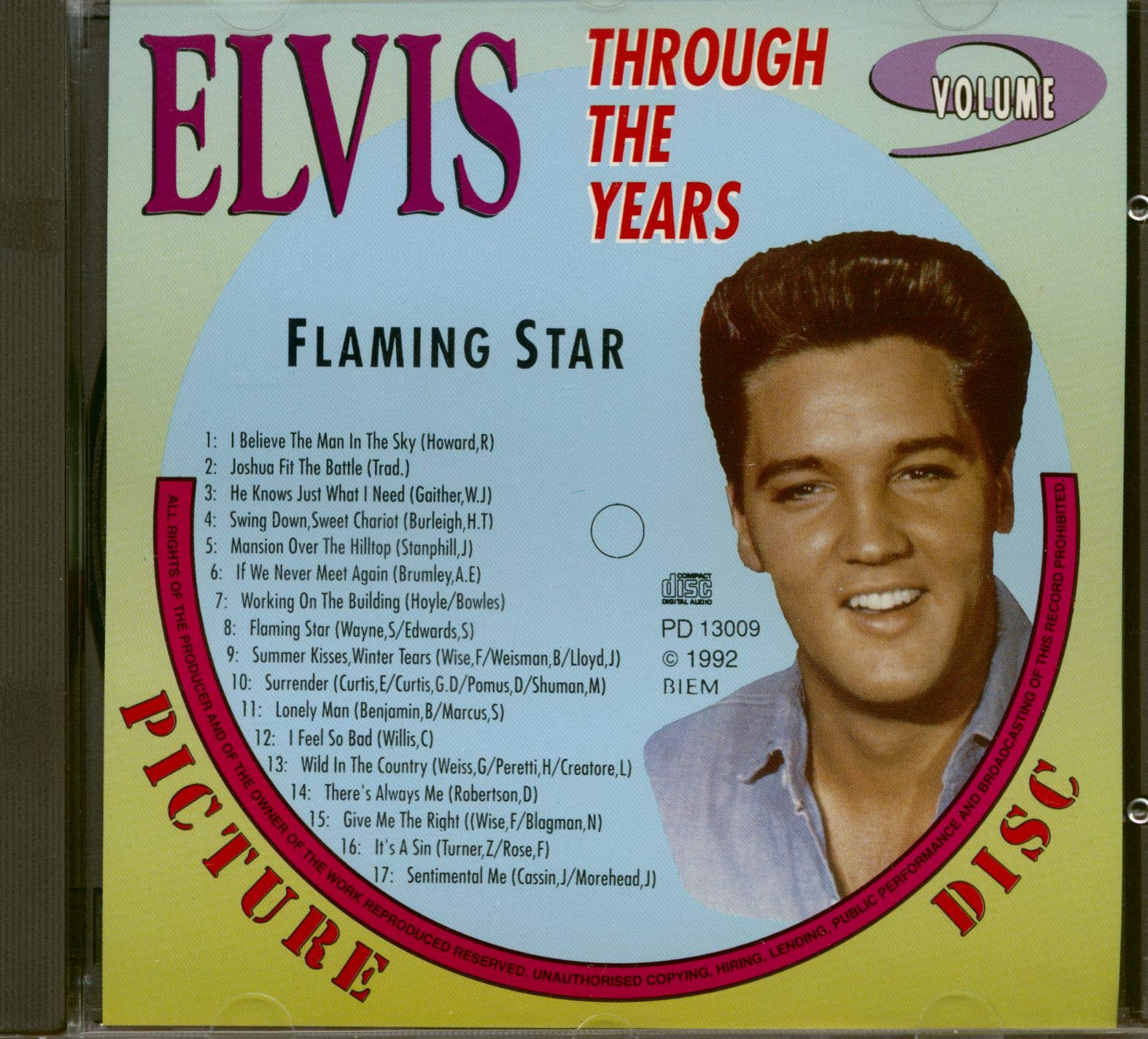 FLAMING STAR - THROUGH THE YEARS VOL. 9 by ELVIS PRESLEY Music