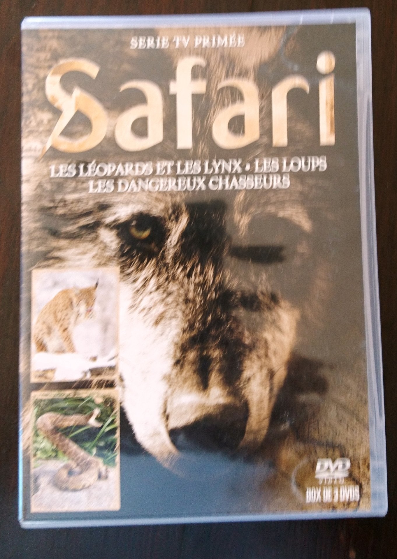 Pack SAFARI 1: Les leopards et les lynx + les loups + les dangereux chasseurs. Coffret 3 DVD Movies