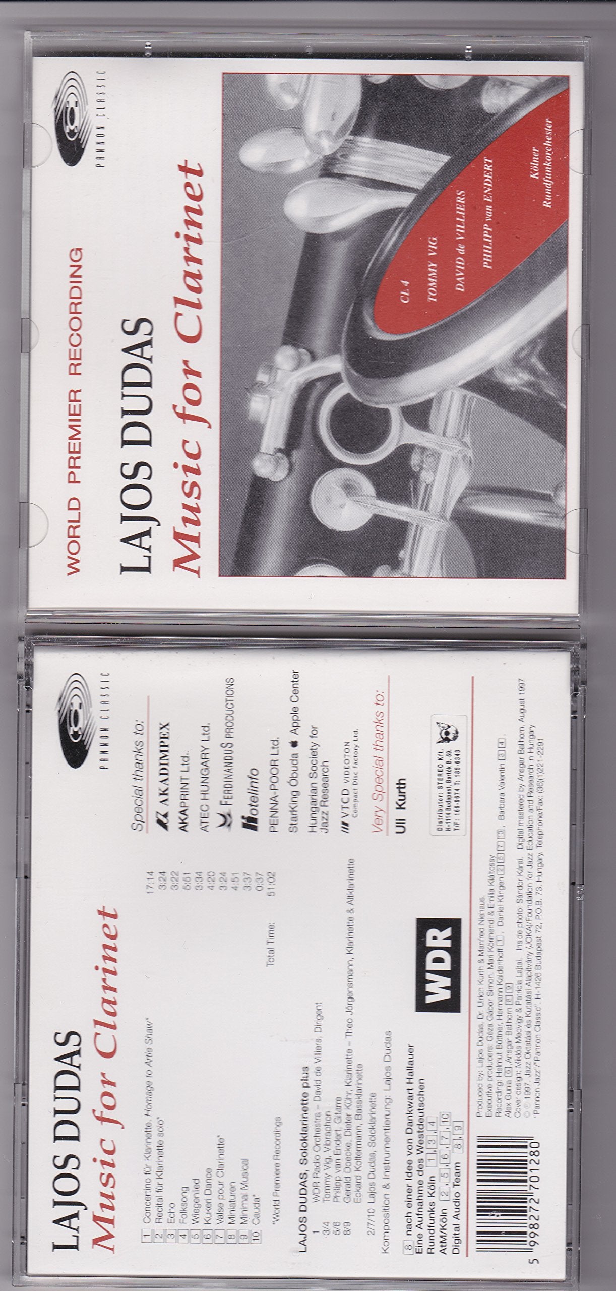 Product Image: Music for Clarinet