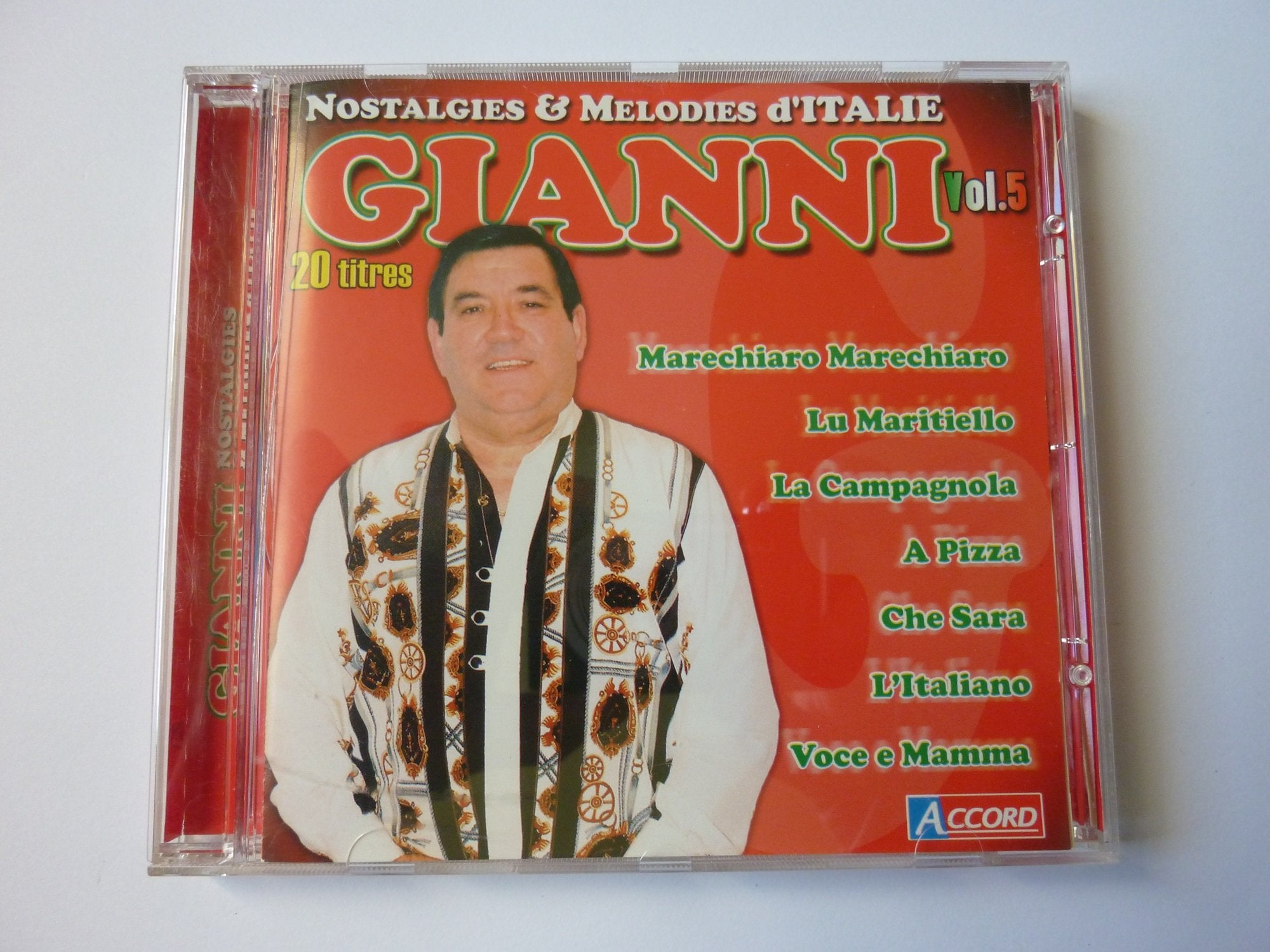GIANNI - NOSTALGIES ET MELODIES D'ITALIE VOL 5 cd