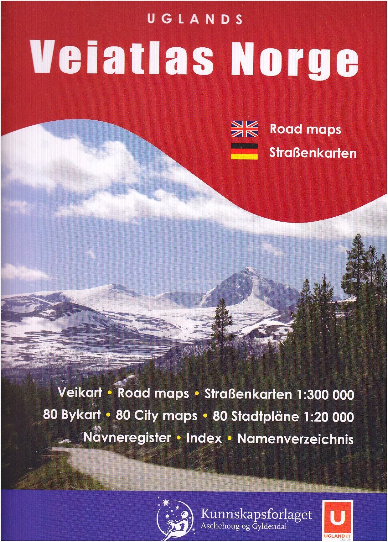 Veiatlas Norge. Straßenatlas Norwegen 1 : 300 000: 80 Stadtpläne 1 : 20 000, Namenverzeichnis Books