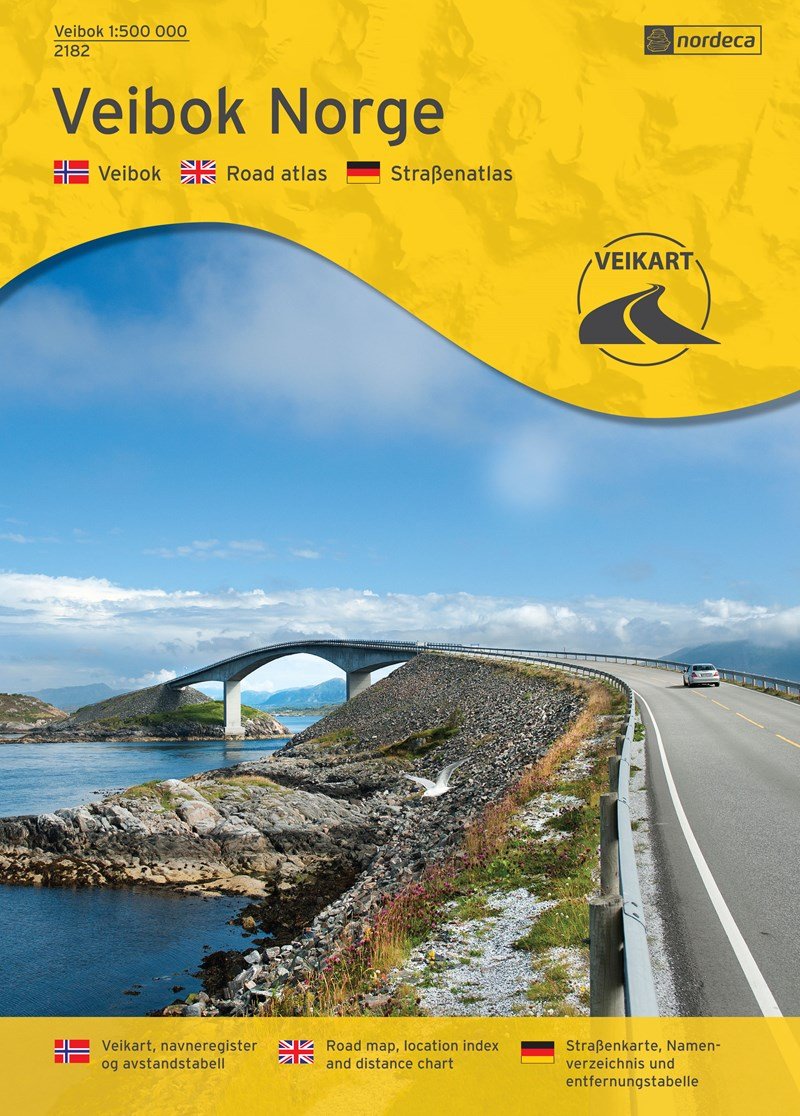 Straßenatlas Norwegen 1:500.000 mit Umgebungskarten, Entfernungstabelle und Ortsregister Books