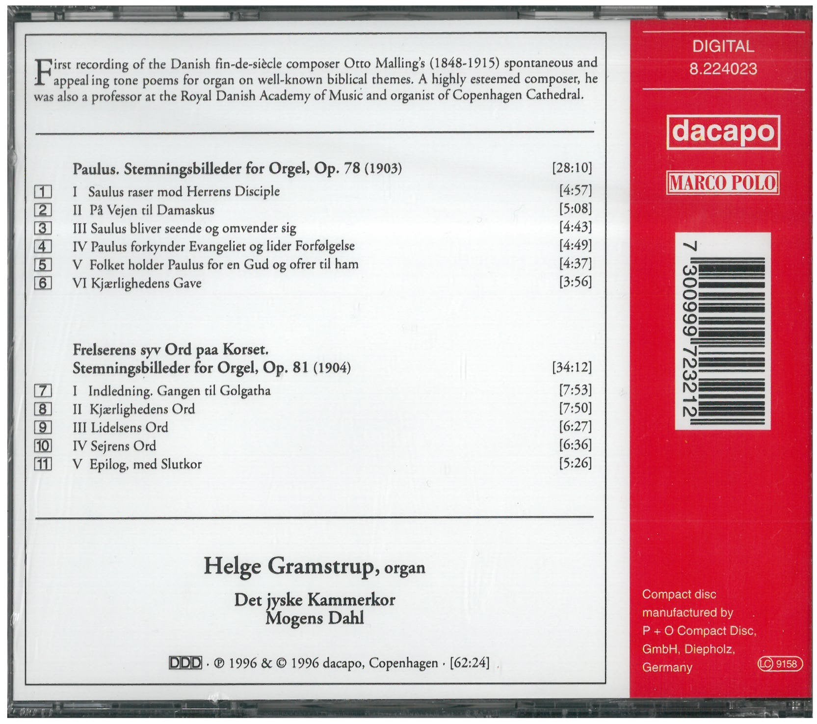 Malling: Paulus/Frelserens syv Ord paa Korset Classical