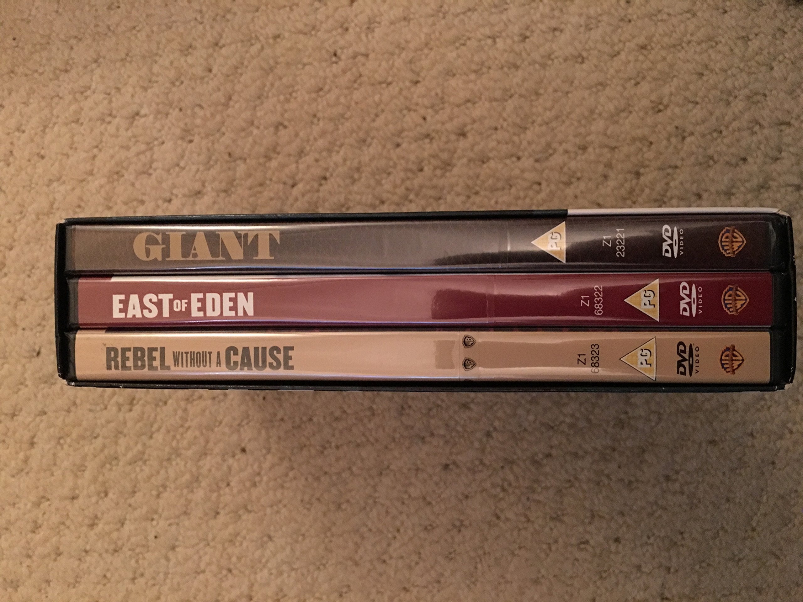 East of Eden/Rebel Without a Cause/Giant Movies