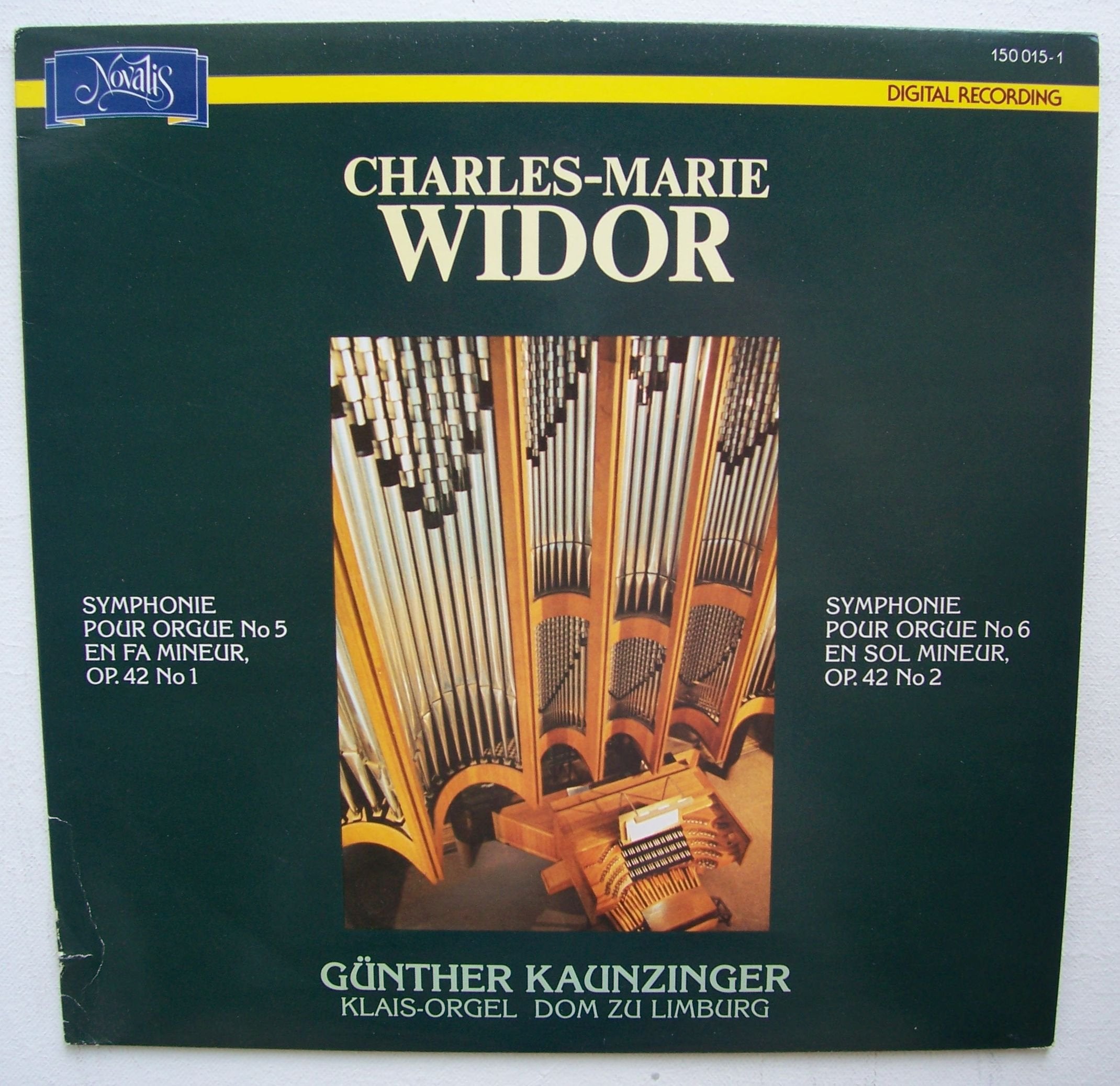 Symphonie pour orgue No. 5 & No. 6 LP Günther Kaunzinger and Charles-Marie Widor Music