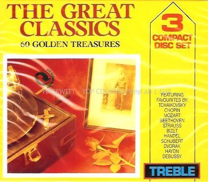The Great Classics Vol. 1 - 3 (3 CD-Set) 60 Golden Treasures feat Favourites by: Tchaikovsky, Chopin, Mozart, Beethoven, a.m.m. Music