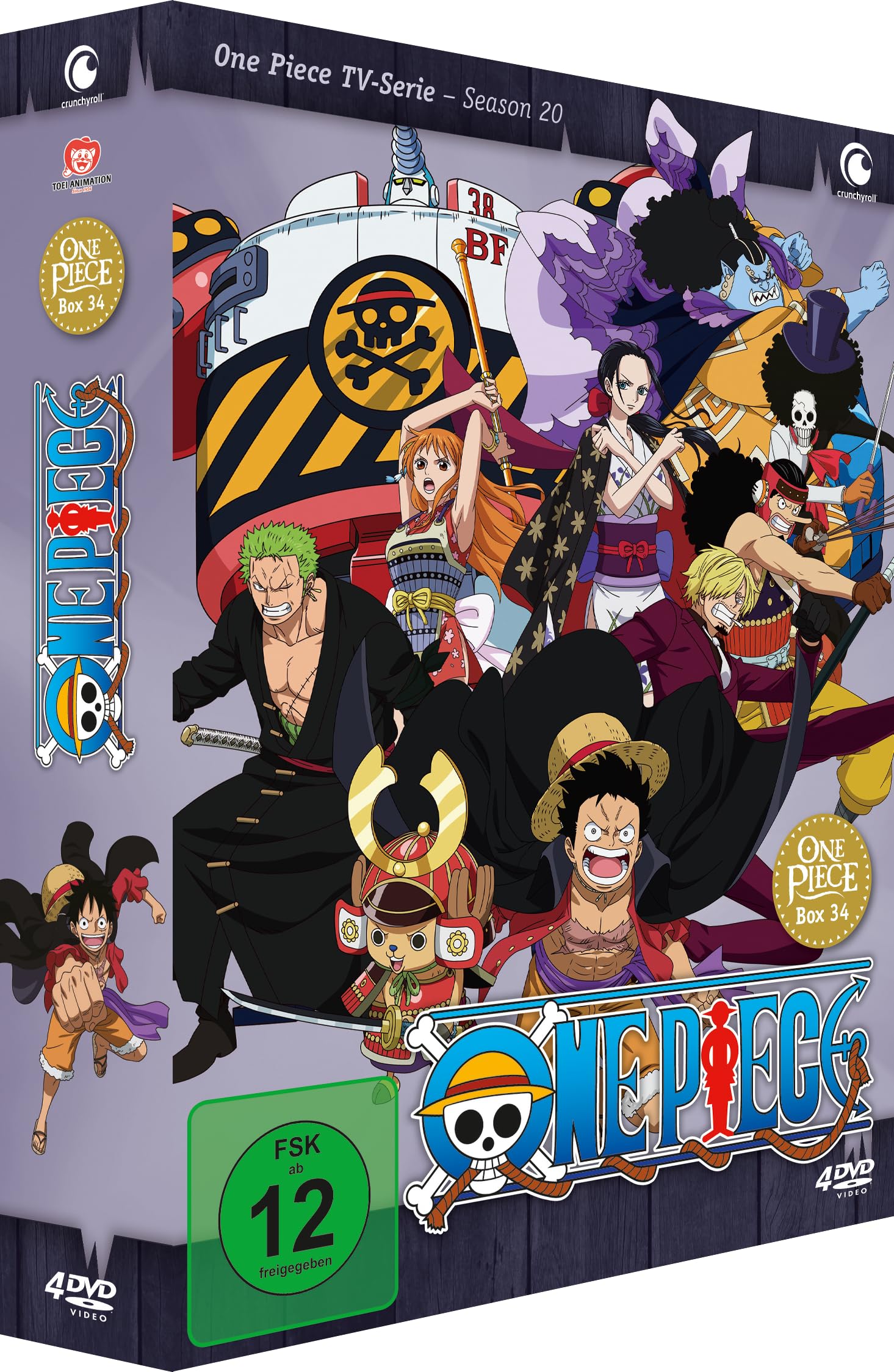 One Piece - TV-Serie - Box 34 (Episoden 976 - 1.000) [4 DVDs] Box sets