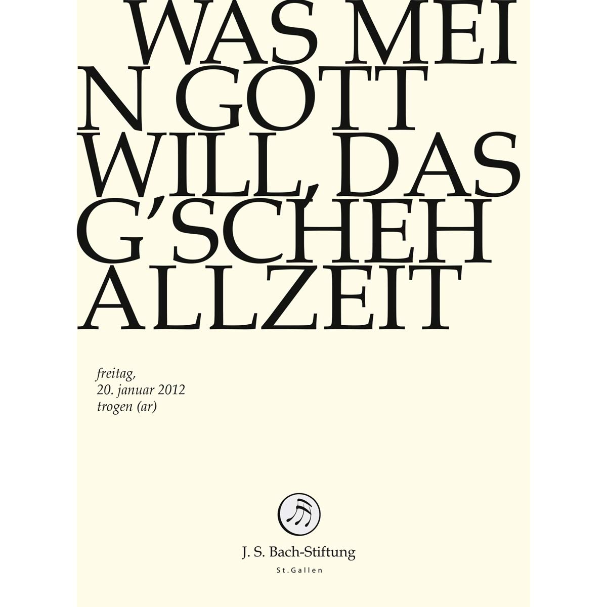 Was Mein Gott Will,Das G'Schech dvd