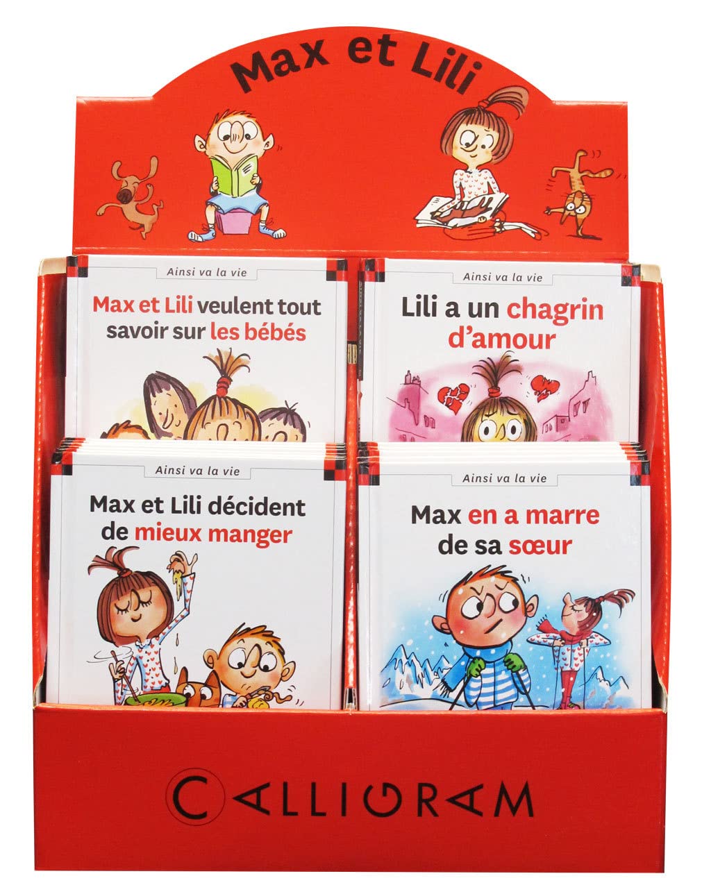 Présentoir 24ex sélection hiver 2019 Max et Lili 5 primes lampe magique book