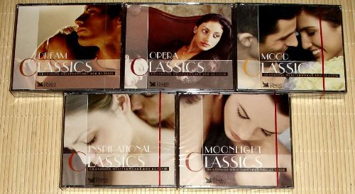 5x 3er-CD-Box (insg. 15 CD's) Grandiose Meisterwerke der Klassik. Box 1: DREAM CLASSICS + Box 2: OPERA CLASSICS + Box 3: MOOD CLASSICS + Box 4: INSPIRATIONAL CLASSICS + Box 5: MOONLIGHT CLASSICS Music