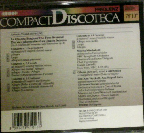 Vivaldi,Guido Cantenelli,Thomas Schippers Music