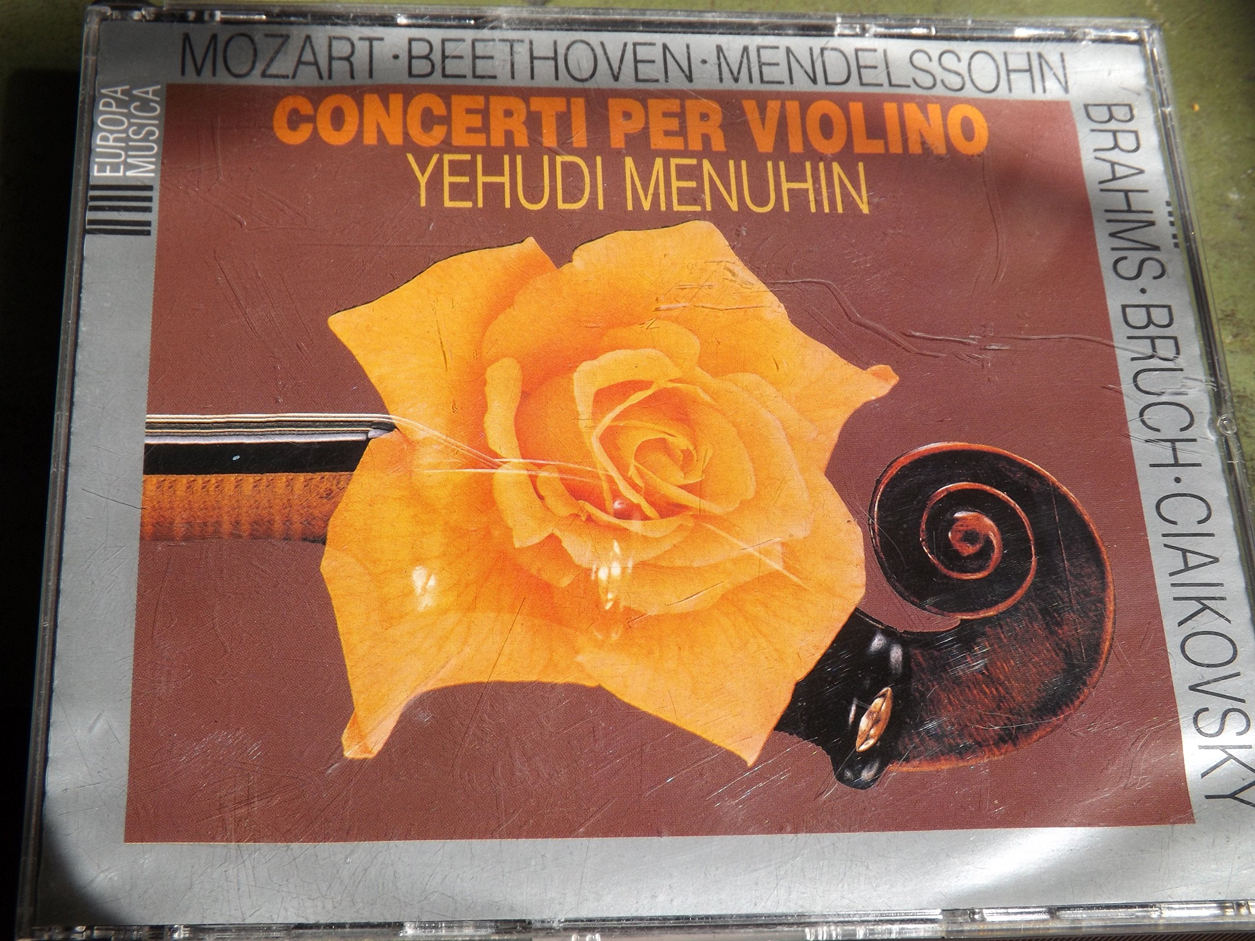 CONCERTO PER VIOLINO YEHUDI MENUHIN MOZART BEETHOVEN MENDELSSOHN BRAHMS BRUCH TCHAIKOVSKY Music