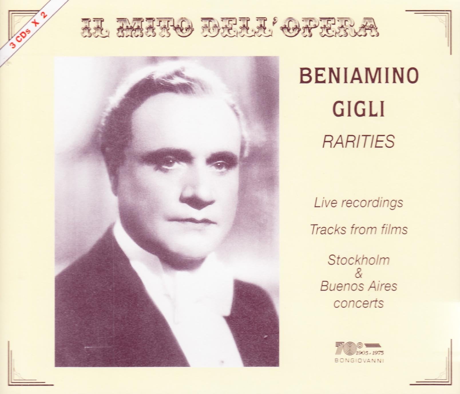 Beniamino Gigli: Rarities.Arie Oper cd