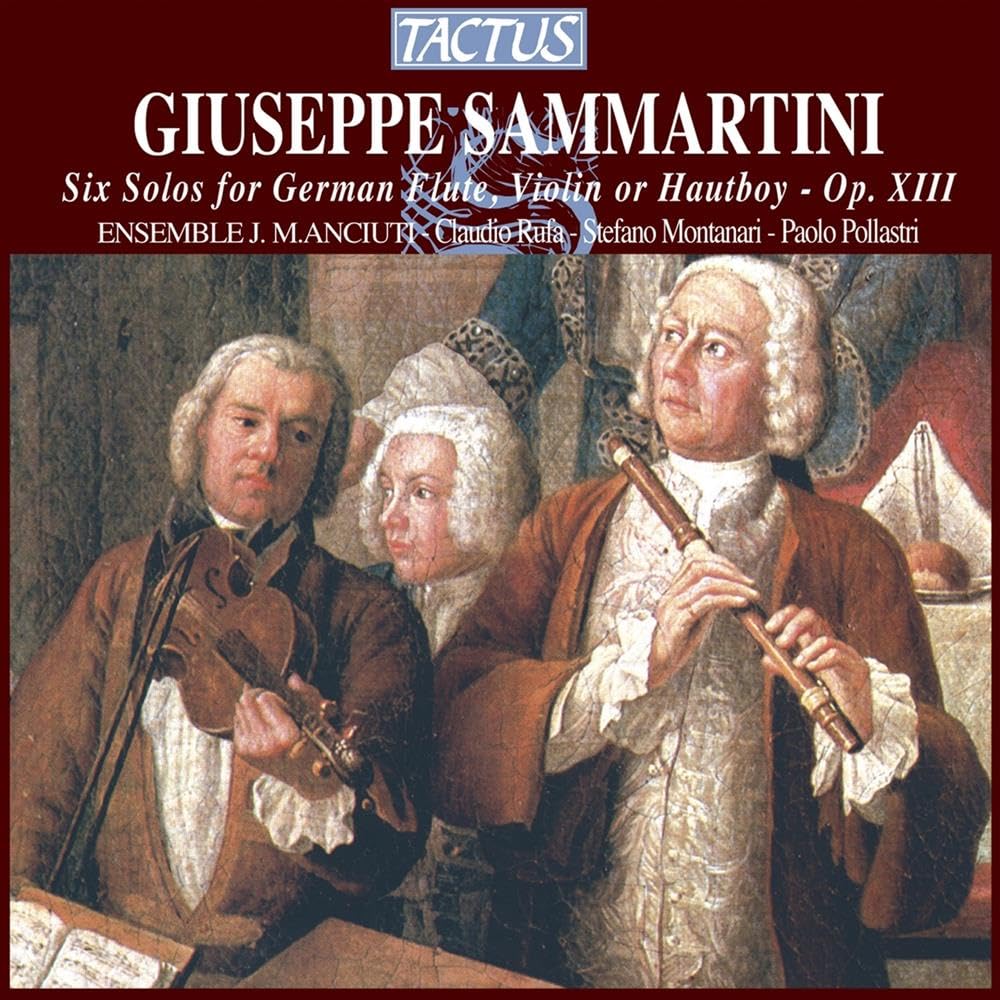 Sammartini Giuseppe : Six Solos pour Flûte, Violon Ou Hautbois cd