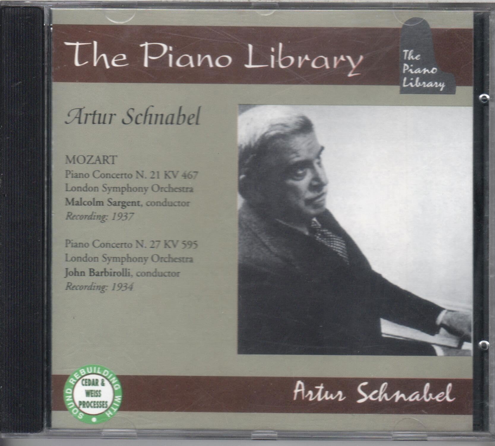 The Piano Library - Artur Schnabel (Aufnahmen 1934-1937) Classical