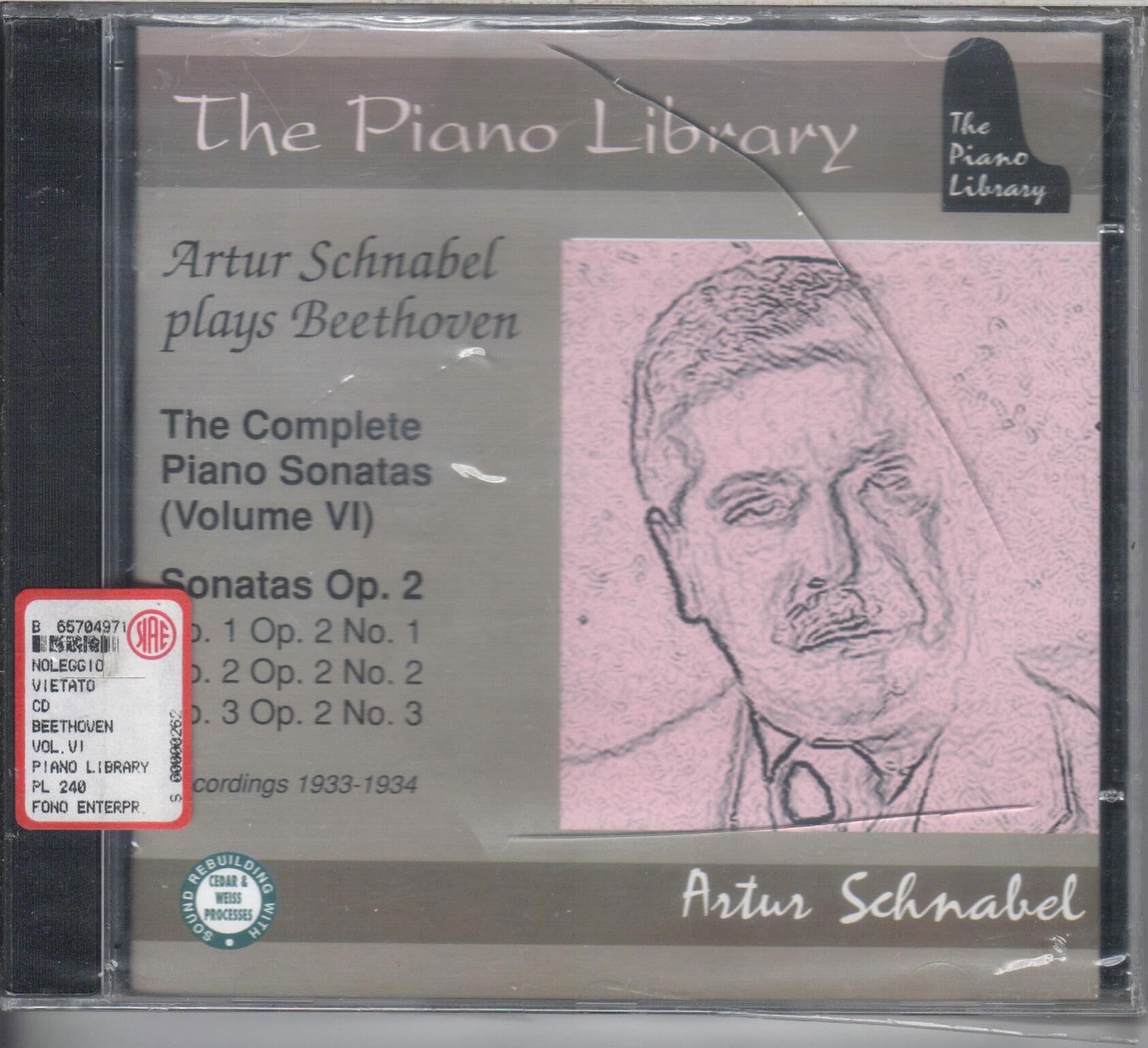 The Piano Library - Artur Schnabel (Beethoven: Die Klaviersonaten Vol. 6) (Aufnahmen 1933-1934) Classical
