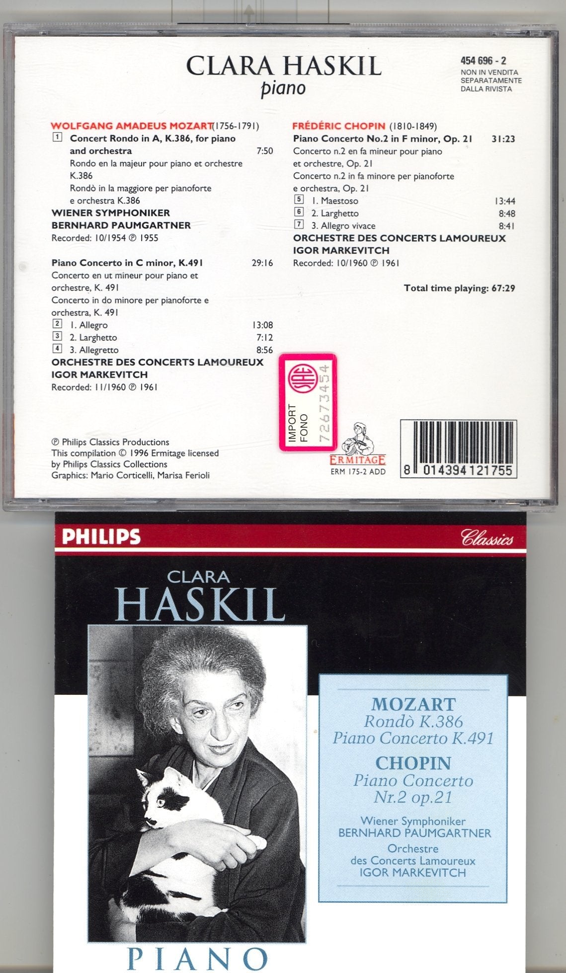 Mozart:Chopin:Clara Haskil Pla (UK Import) Classical