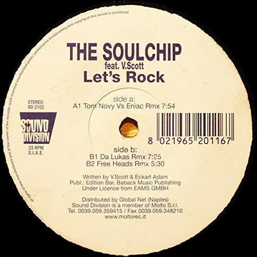 Let's rock-Boris Dlugosch/Michi Lange/Orig. Mixes (5 versions, incl. Dangerdub Mix, 1997, feat. V. Scott) / Vinyl Maxi Single cd
