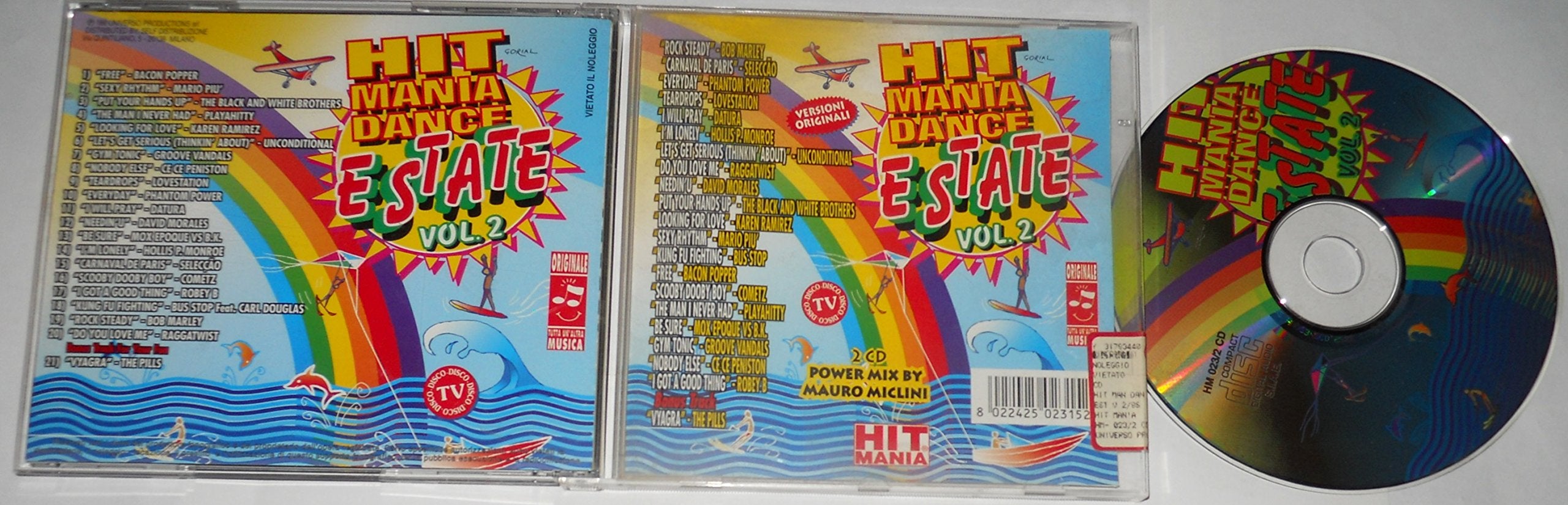 Hit Mania Dance Estate 1998 Vol. 2 mix by Mauro Miclini - CD Music