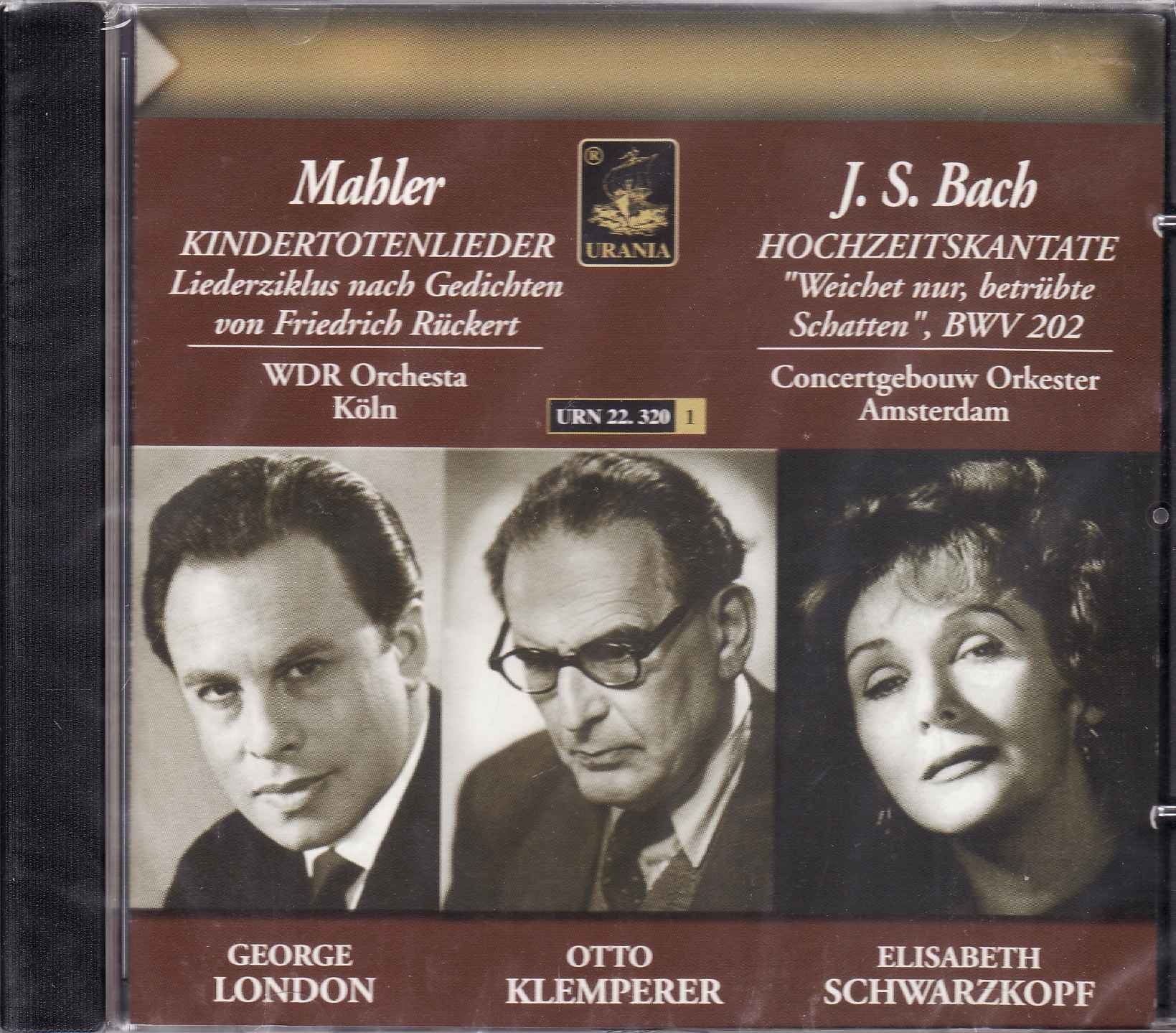 Mahler: Kindertotenlieder / Bach: Hochzeitskantate Music