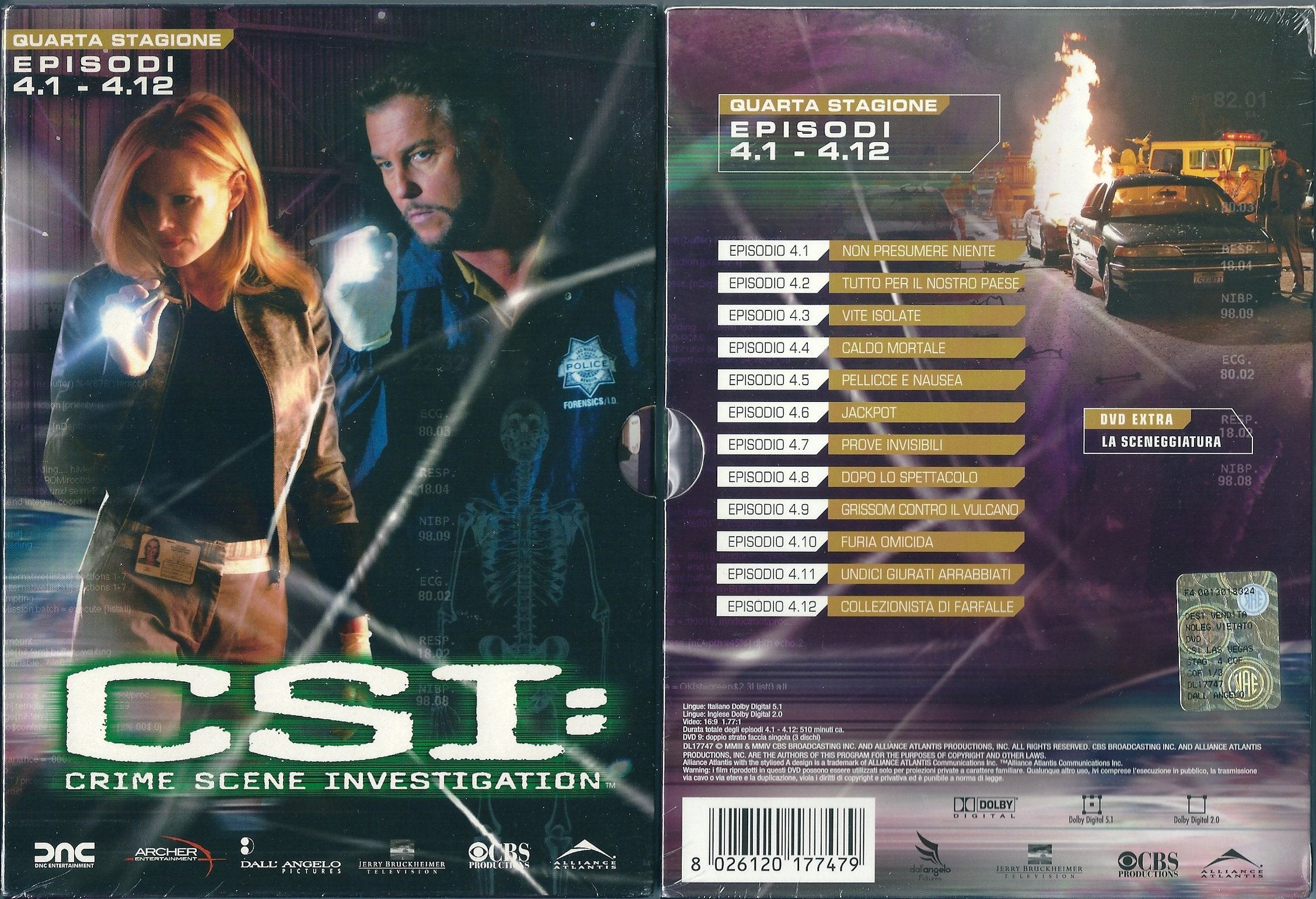 CSI - Crime Scene Investigation Stagione 04 Episodi 01-12 Box sets