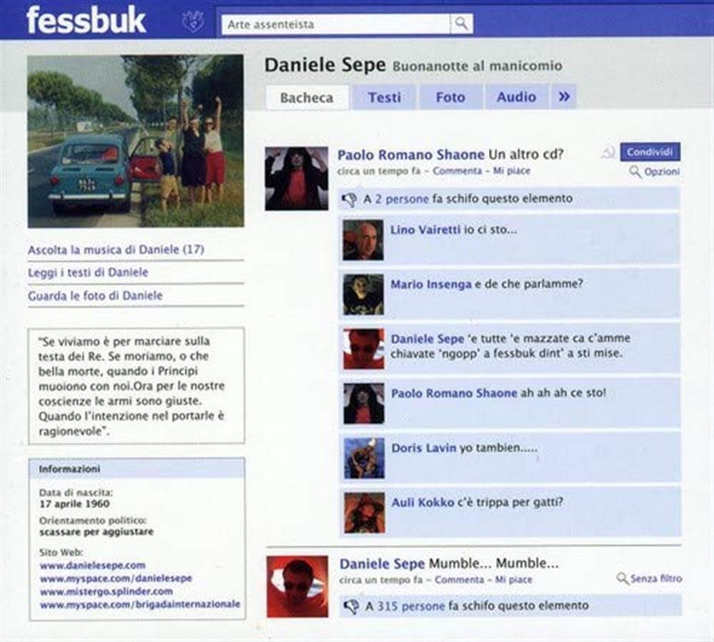 Fessbuk-Buonanotte Al Manicomio Pop