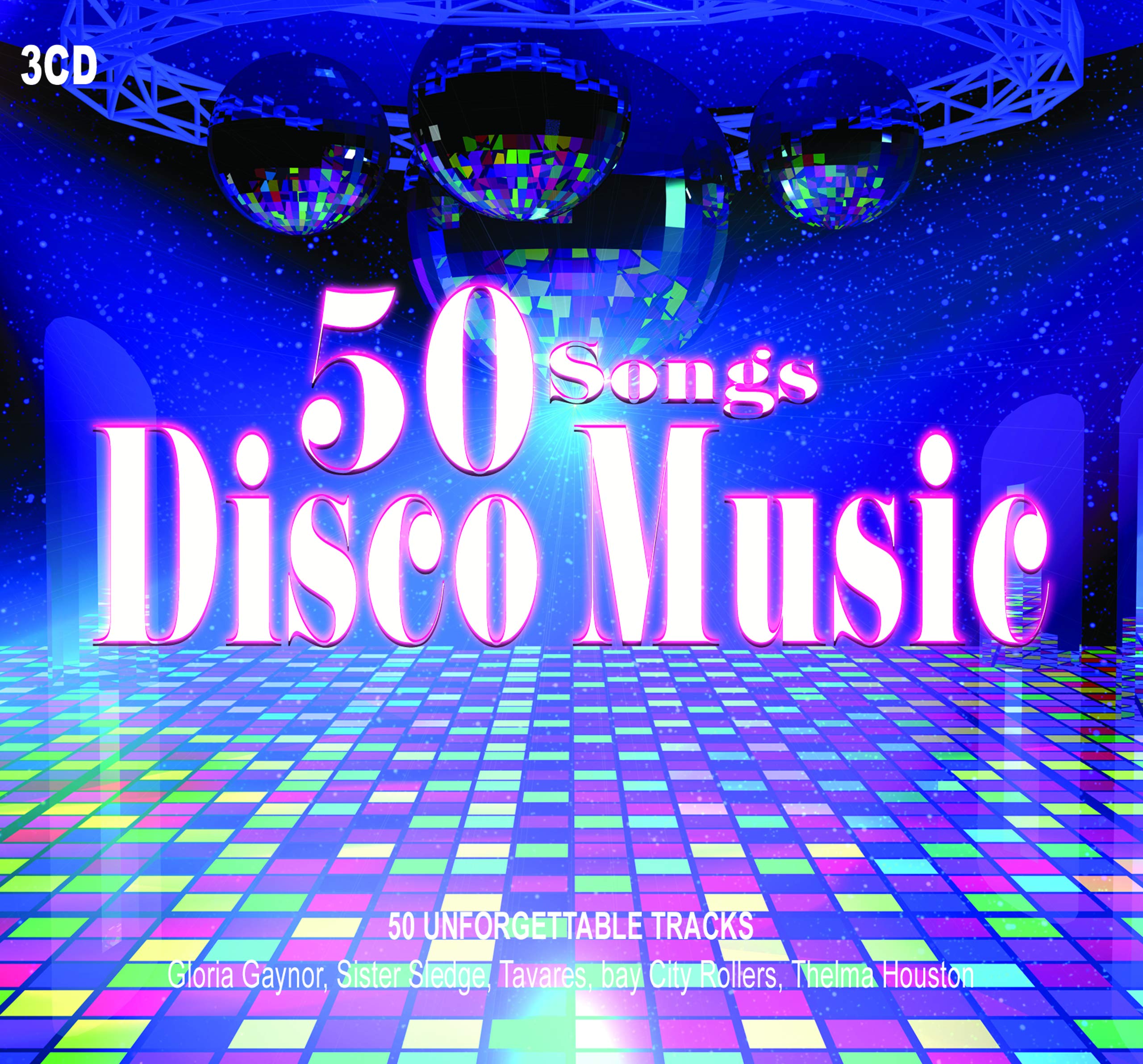 3CD 50 Songs Disco Music, Gloria Gaynor, Donna Summer, Dance Music, Disco Music Dance & Electronic