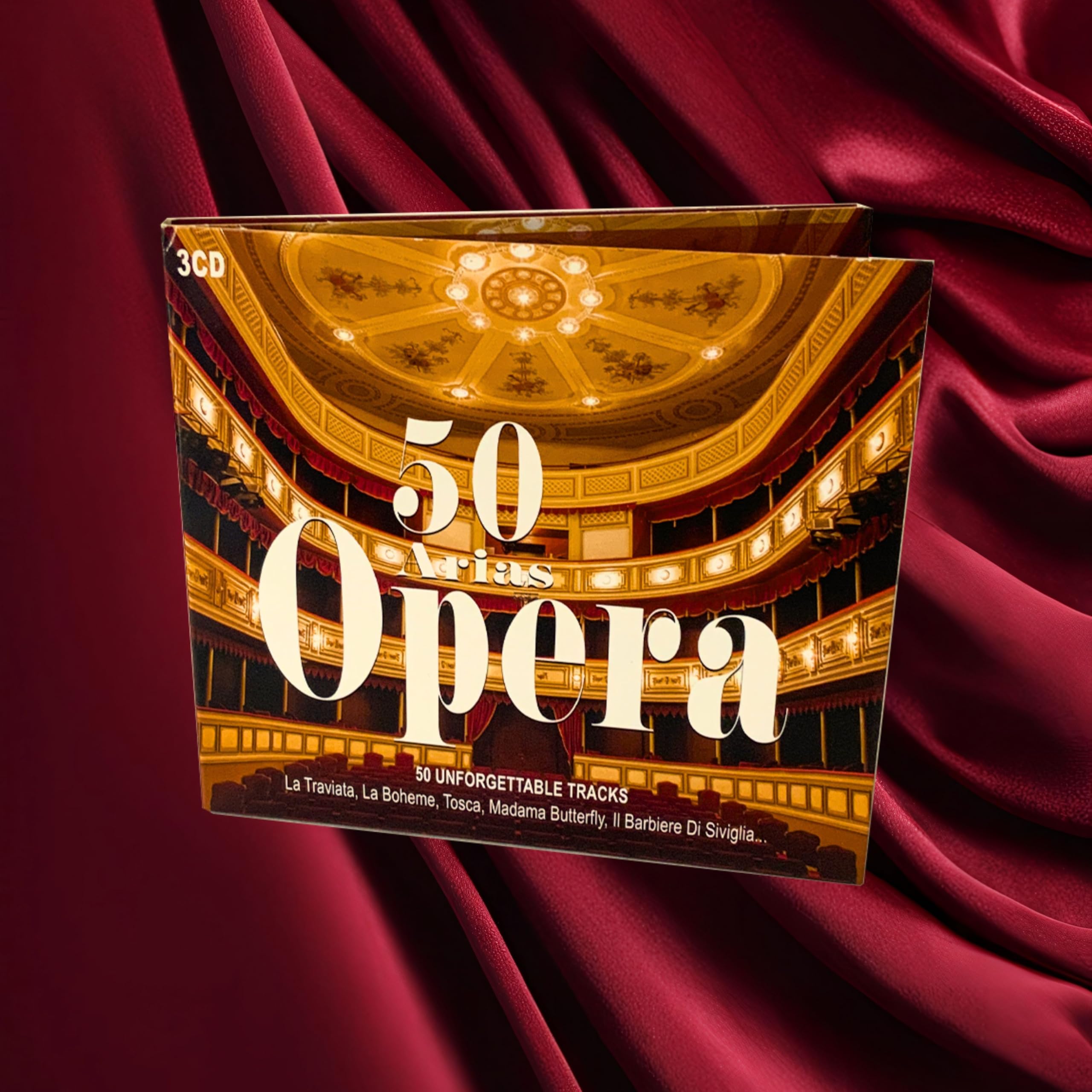 3CD 50 Arien Oper, Maria Callas, Pavarotti, Traviata, Il Barbiere Di Siviglia, Tosca, Carmen, Theater, Opera Musik, , Klassische Musik Classical