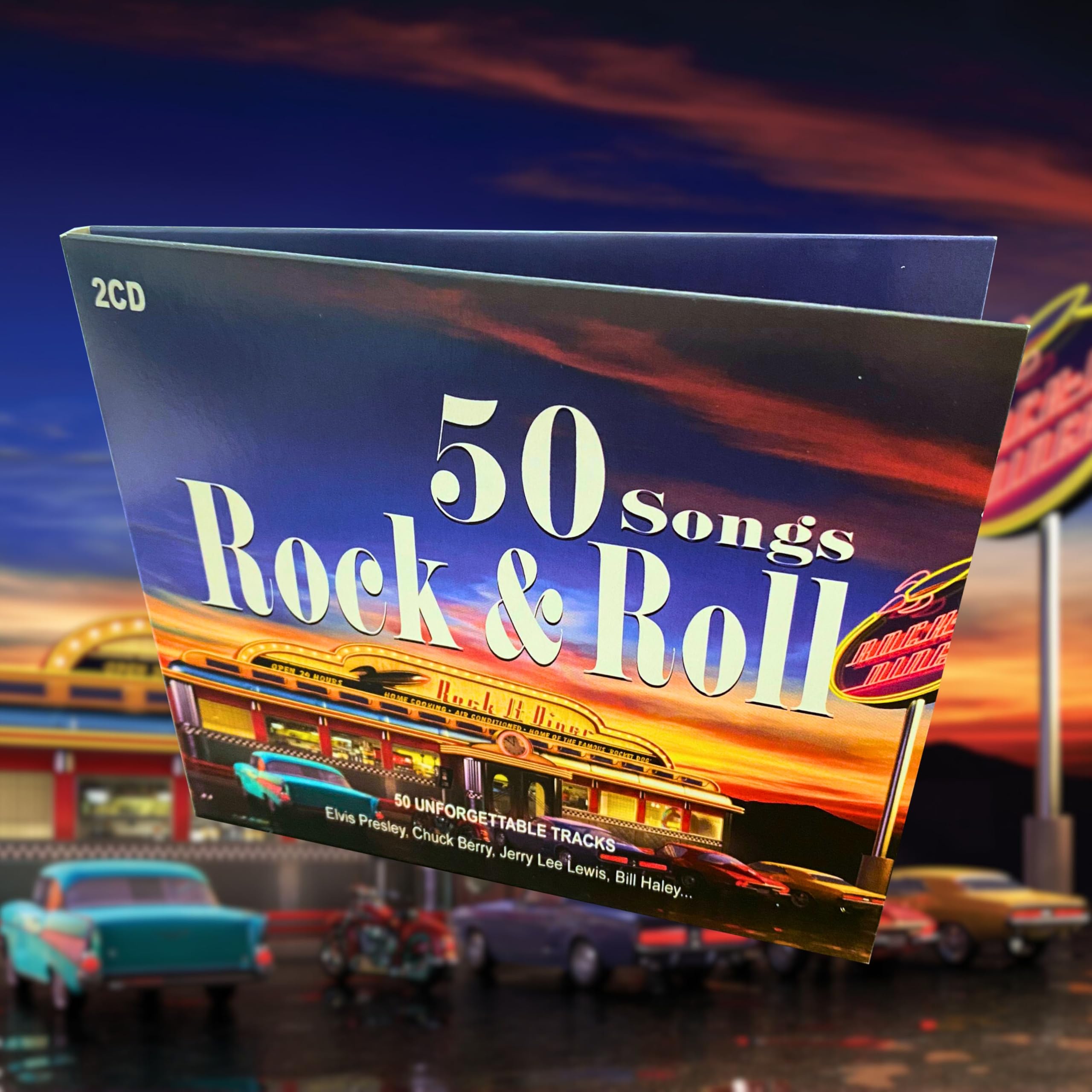 2CD 50 Lieder Rock & Roll, Elvis Presley, Pete Johnson, Chuck Berry, Ray Charles, Rock Roll Musik Rock
