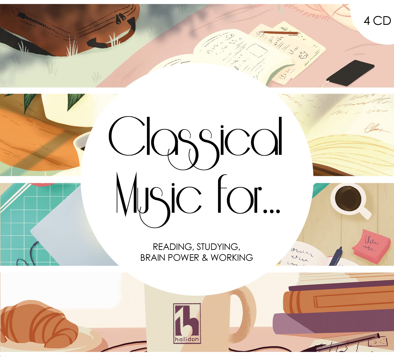 4 CD Klassische Musik zum Lesen, Studieren, Brain Power & Arbeiten Music
