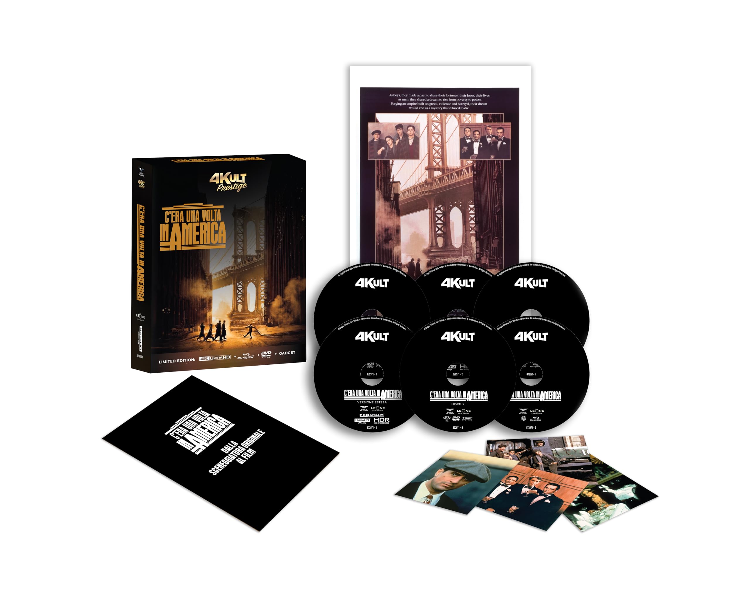 Blu-Ray 4K Uhd C'era Una Volta In America (Ltd Prestige Edition) (2 4K Ultra Hd + 2 Blu-Ray Hd + 2 Dvd) Films