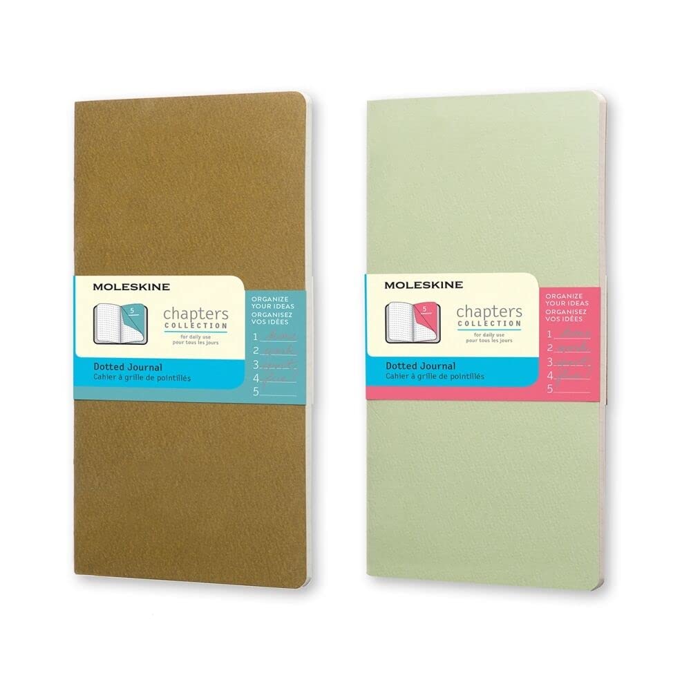 Moleskine Chapters Notizhefte Slim Pocket - 2er-Set gepunktet Books