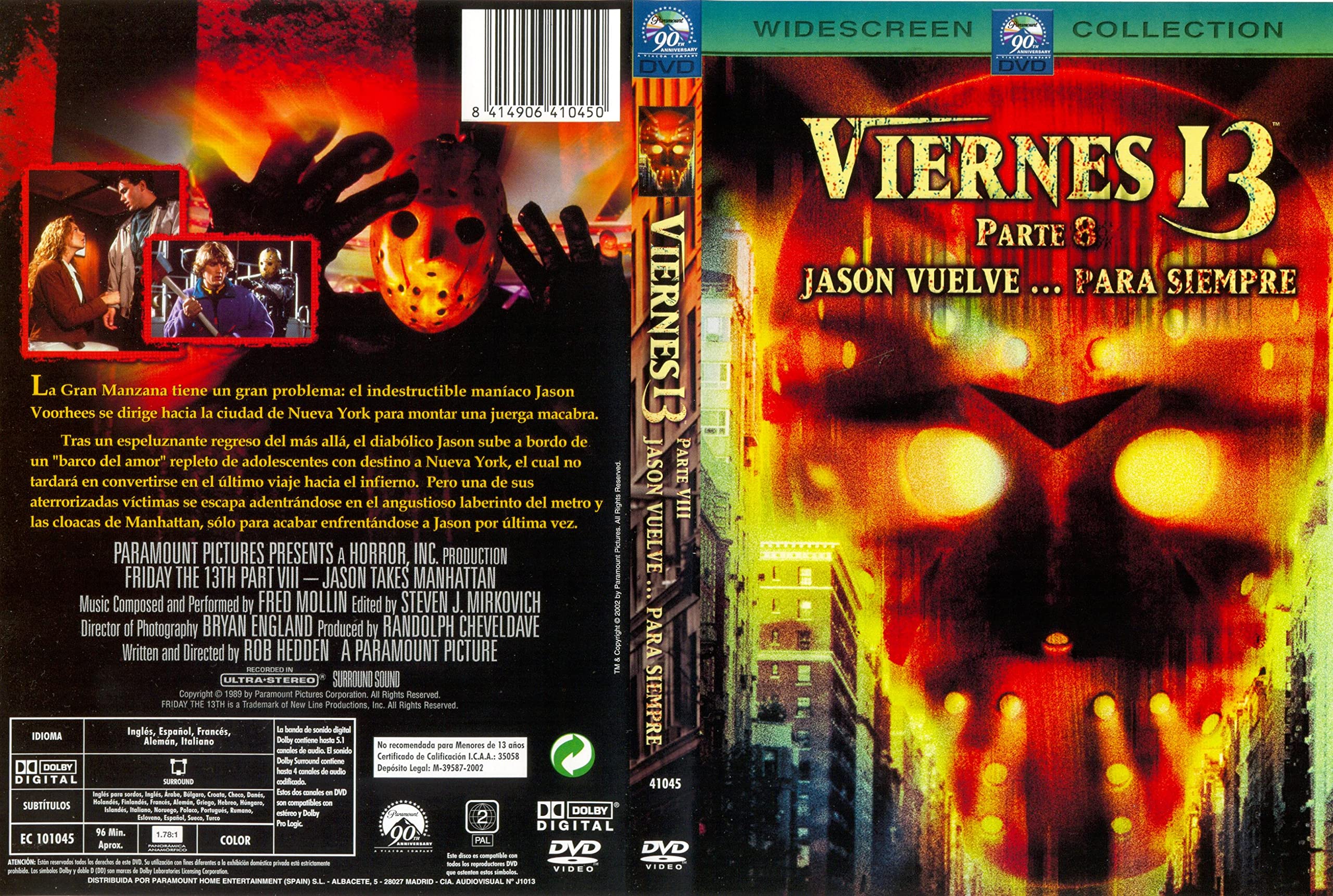 Viernes 13 - 8ª Parte: Jason Vuelvepara Siempre (Import Dvd) Todd Shaffer; Films