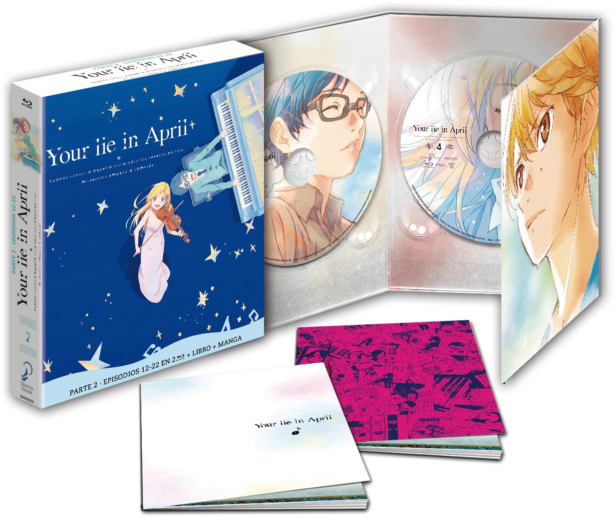 Shigatsu wa Kimi no Uso (YOUR LIE IN APRIL - BLU RAY - PARTE 2. EPISODIOS 12 A 22, Spanien Import, siehe Details für Sprachen) Movies