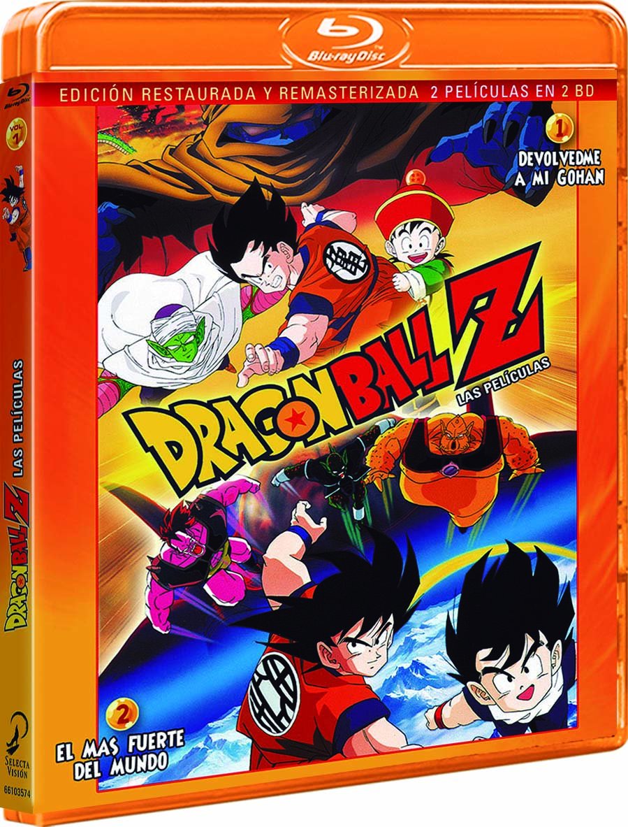 Pack Dragon Ball Z. Film 1: Devolvedme A Mi Gohan. Film 2: Die stärkste der Welt. Blu-Ray Films