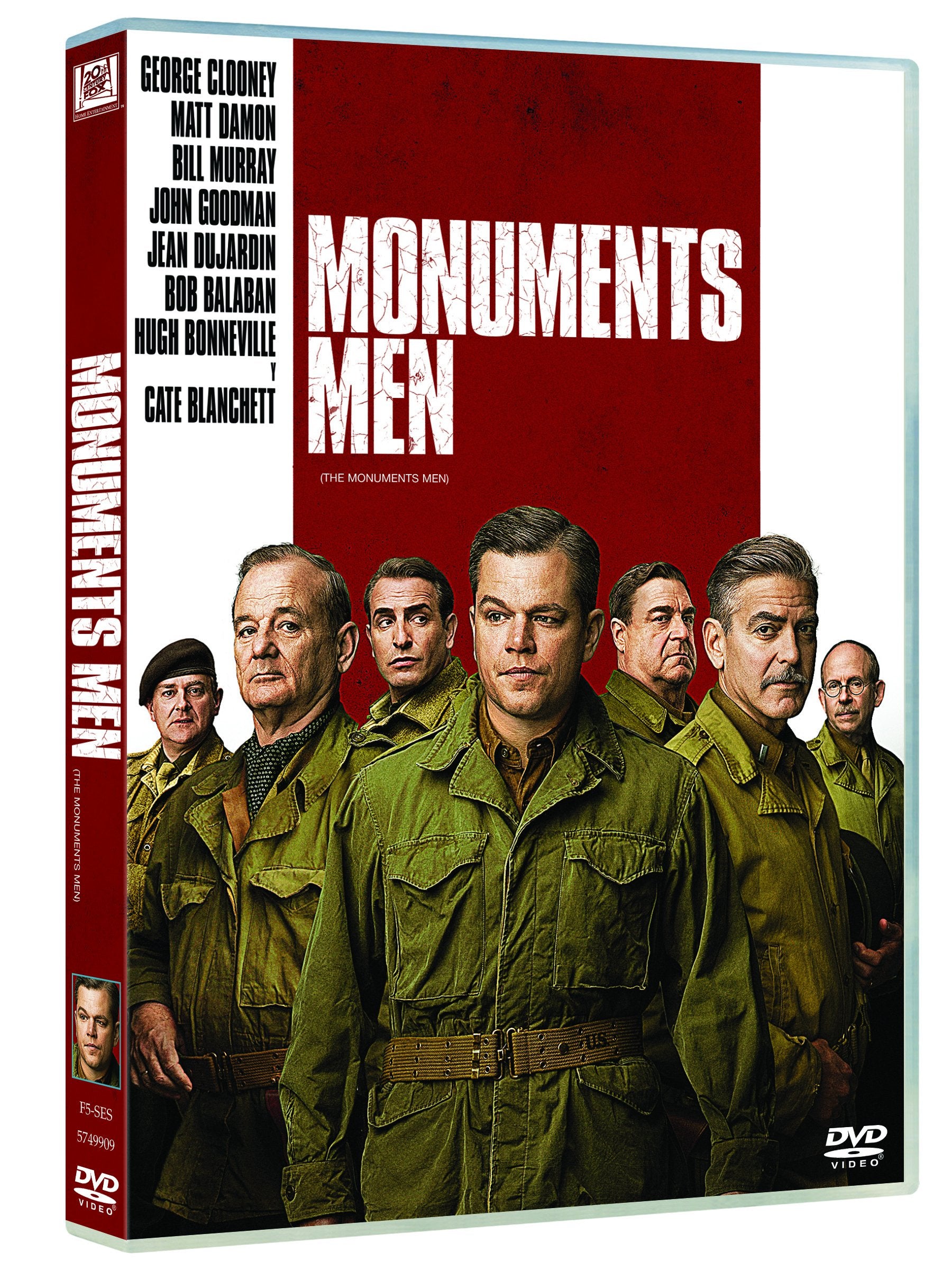 Monuments Men (Import Dvd) George Clooney; Matt Damon; Bill Murray; John Goodman Films
