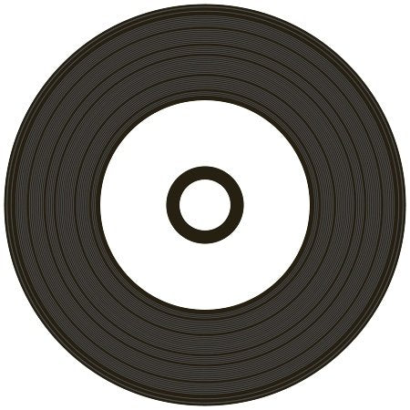 MediaRange CD-R 700MB/80min Vinyl Discs with BLACK dye Cake50 Music