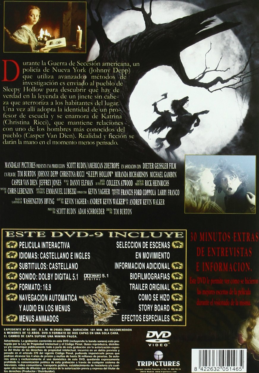 Sleepy Hollow (Import Dvd) (2002) Johnny Depp; Michael Gambon; Jeffrey Jones; Films