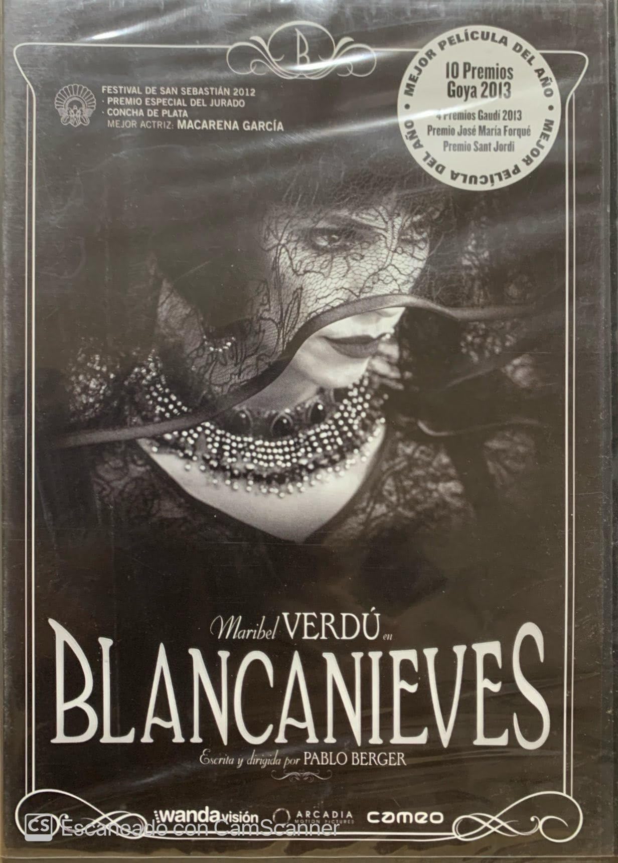 Blancanieves Maribel Verdú Pablo Berger - DVD Vo Moult Spanish English Region 2 book