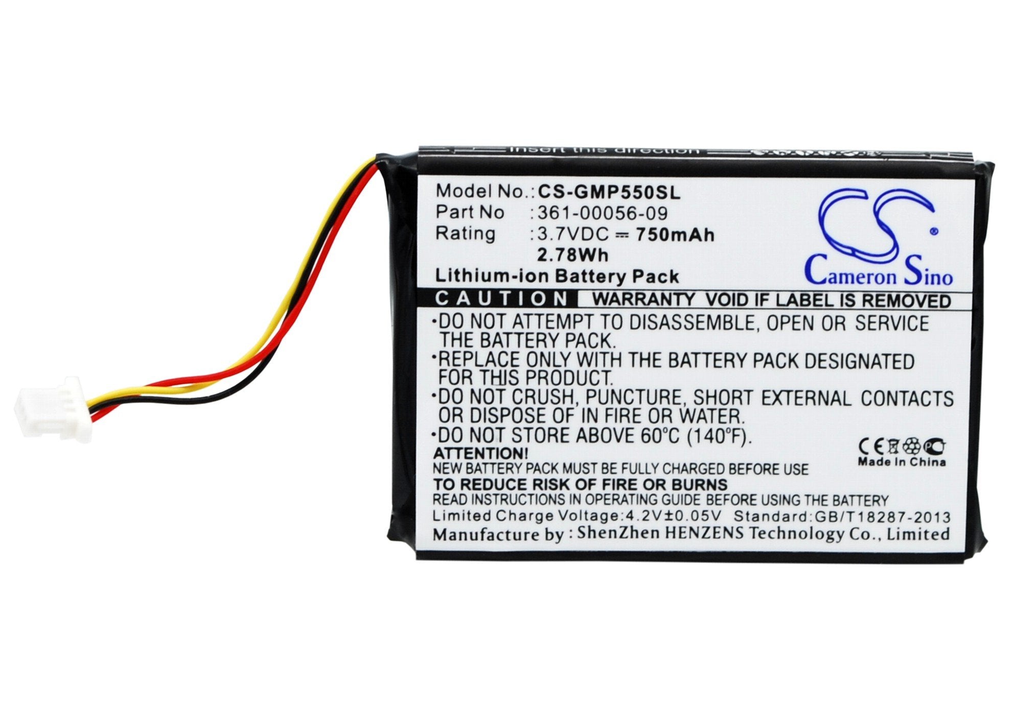Battery Fits for Garmin 010-11925-10, Drive 60, Drive 61,361-00056-07, 361-00056-09 cd