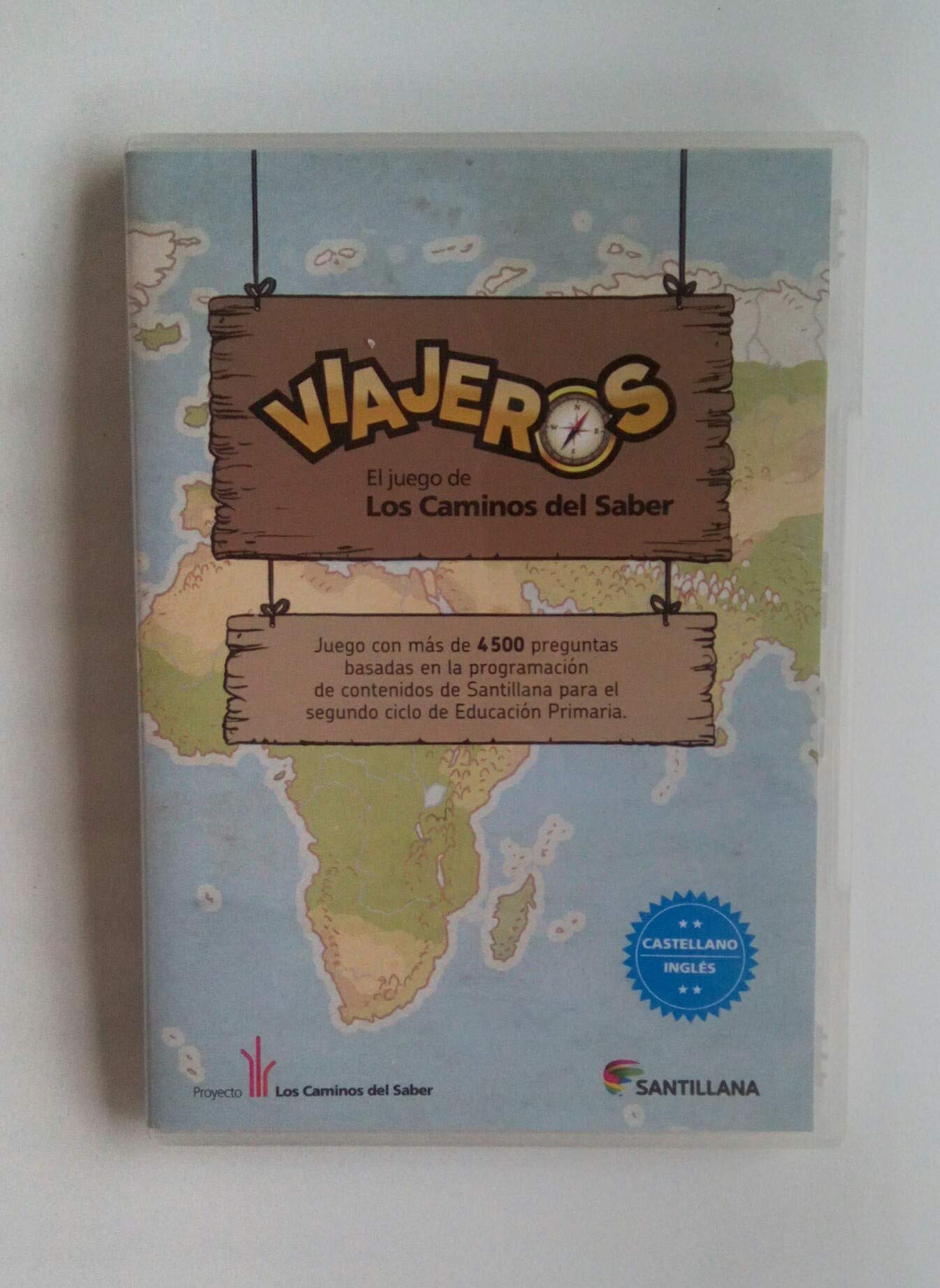 Cd-rom. Viajeros. el Juego de los Caminos Del Saber. 4500 Preguntas. Santillana cd