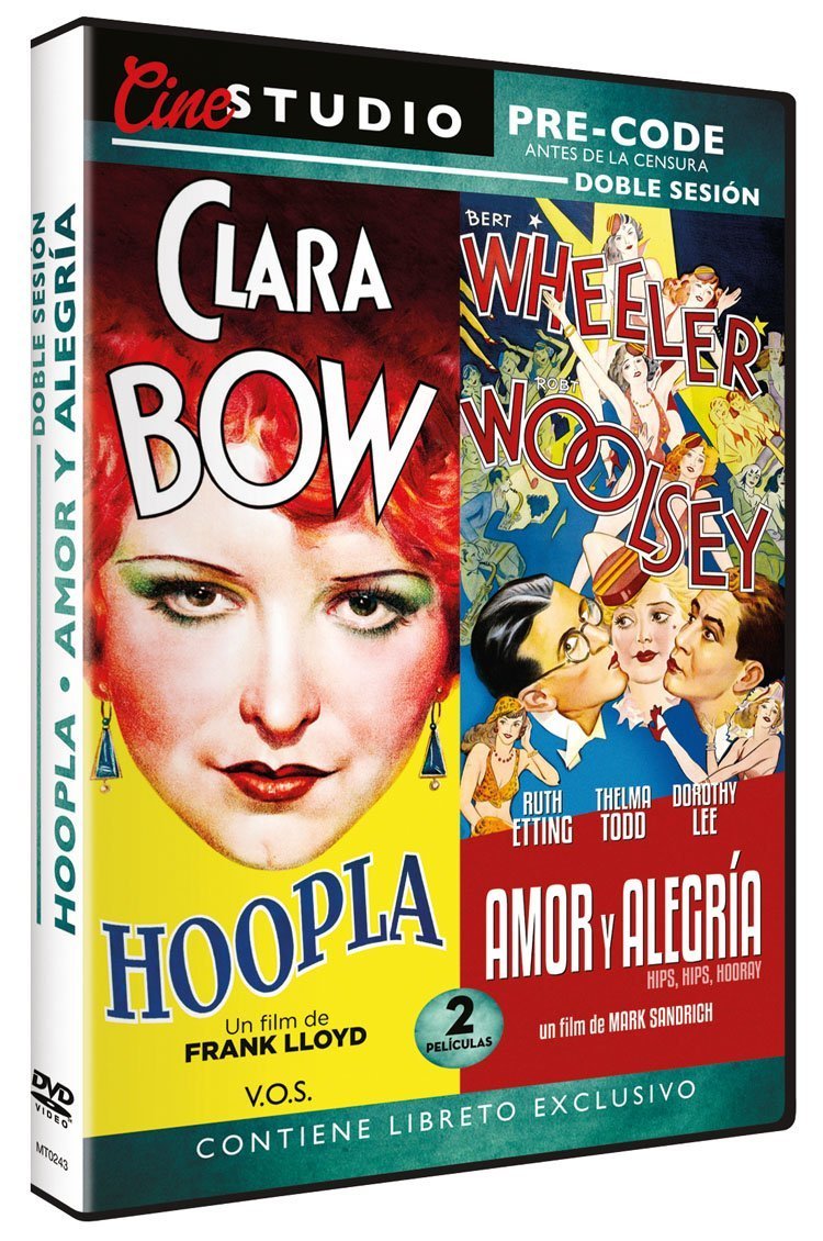 Cine Studio Doble Sesión Pre-code: Hoopla (V.O.S.) + Amor y Alegría (Hips, Hips, Hooray!) dvd