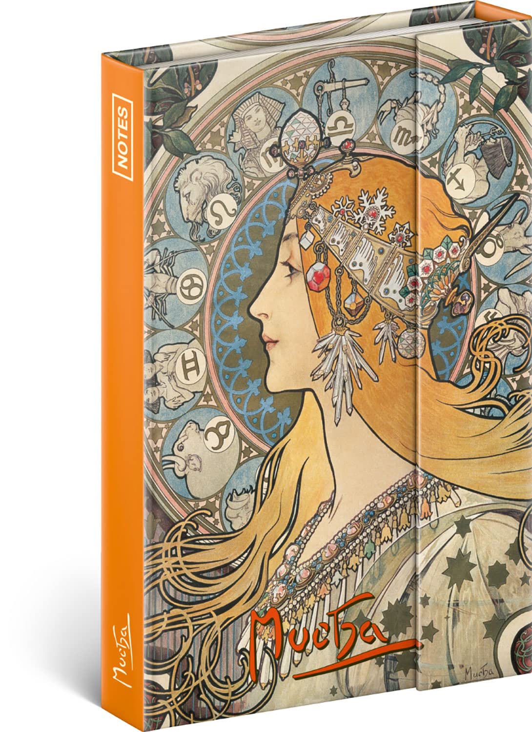 Presco Group NOTIQUE Notebook Lined, Small Notebook for Adults and Children, Notebook, Hardcover Notebook (Alfons Mucha - Zodiac) book