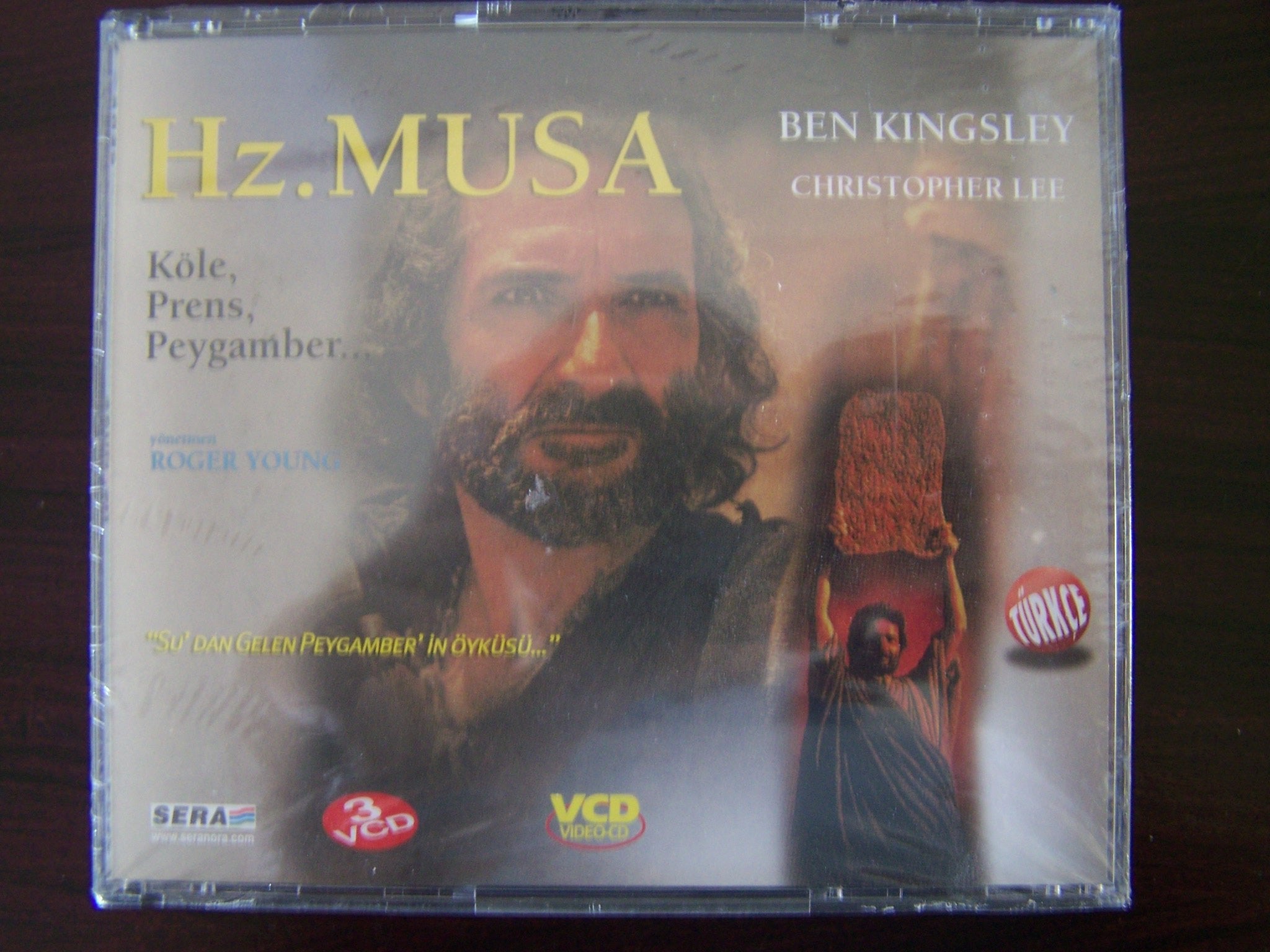 Hz. MUSA, Köle, Prens, Peygamber mit Ben Kingsley und Christopher Lee, 3 VCDs Films